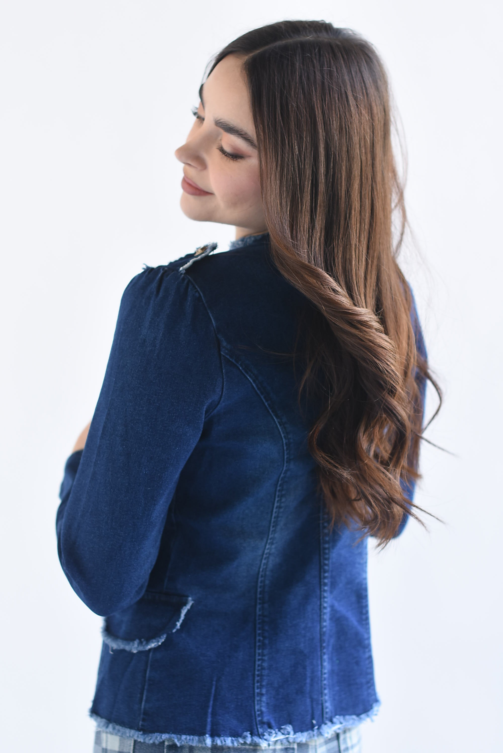 Blazer tipo Militar de mezclilla