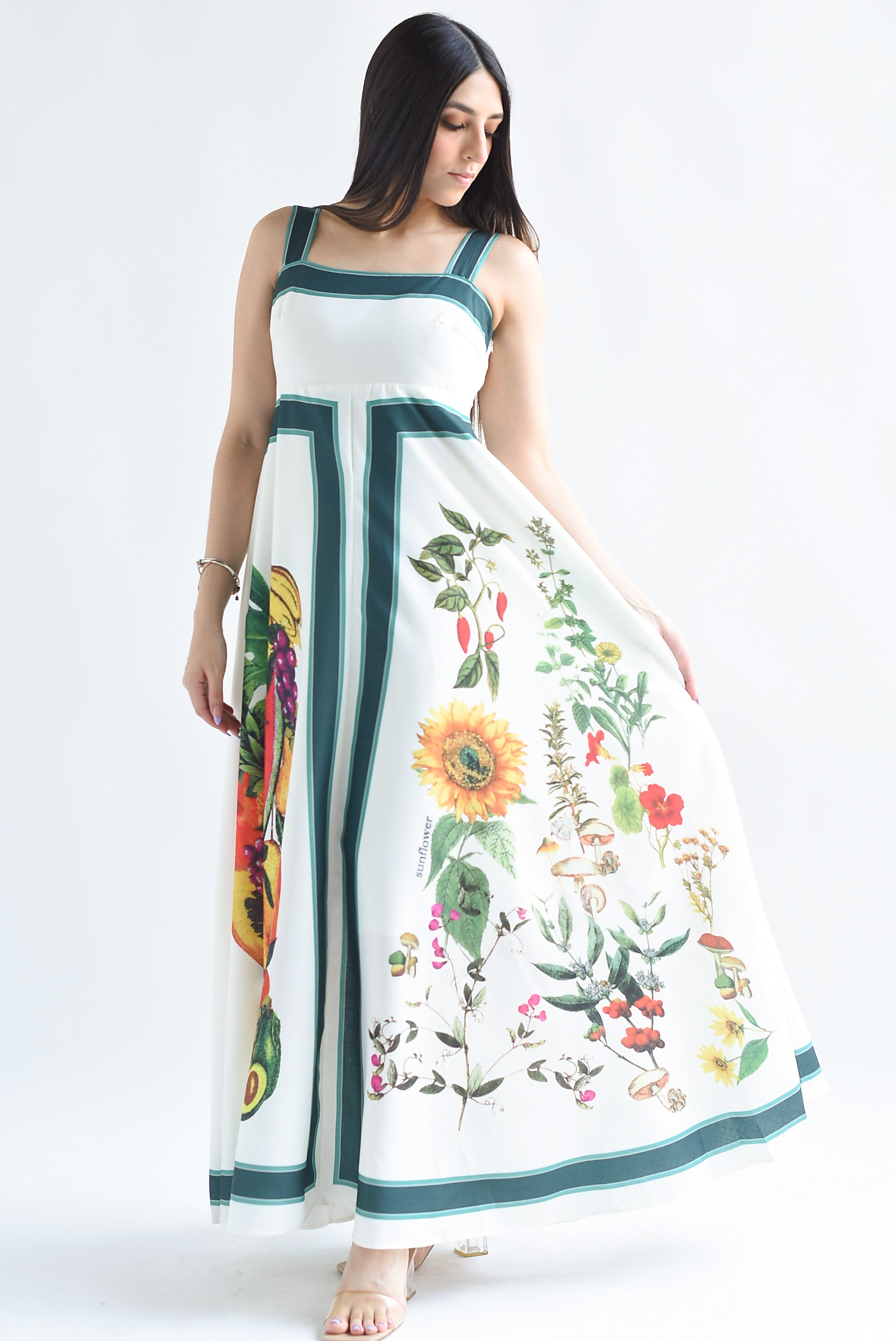 Vestido estampado Frutas y Flores