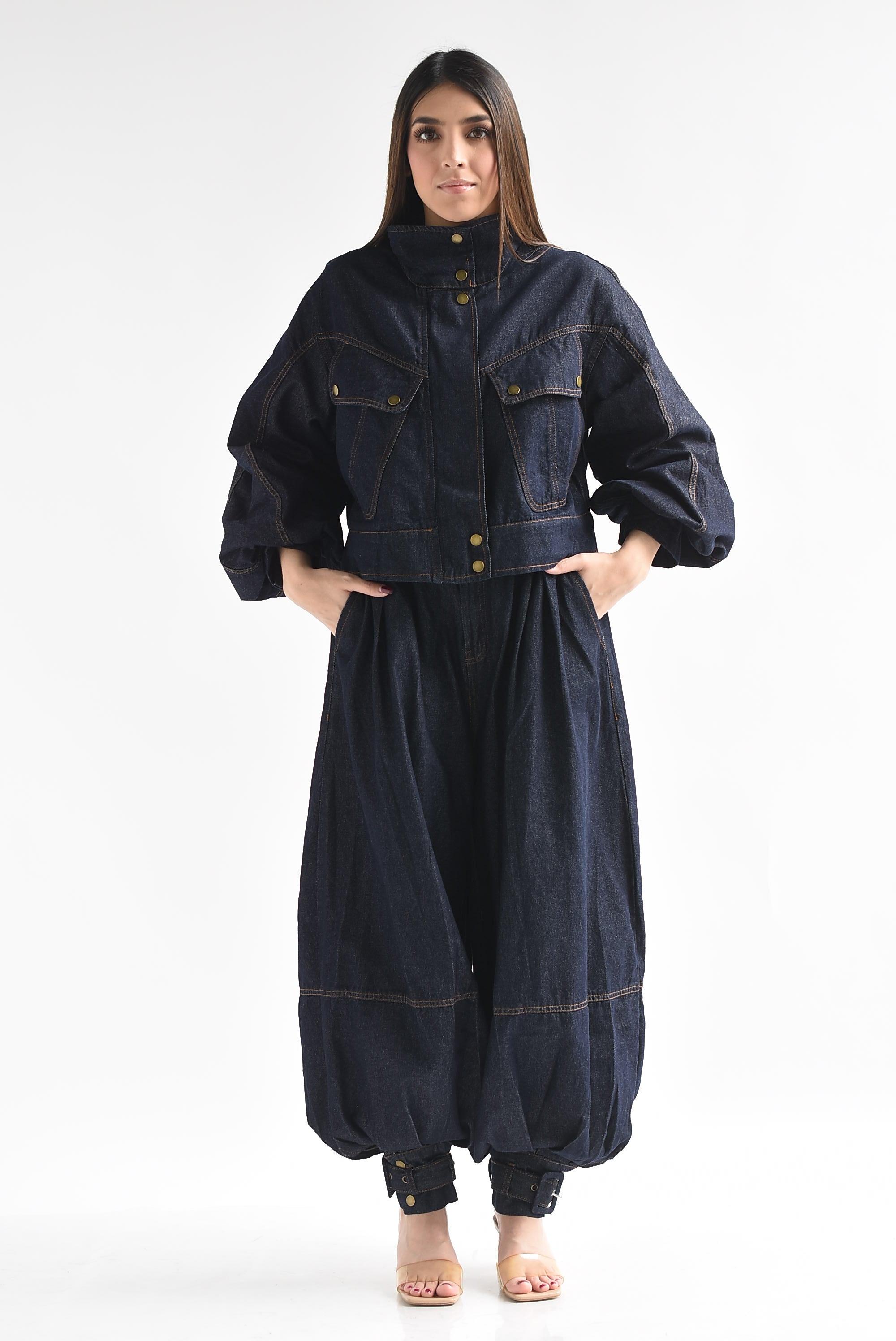 Set Pantalón y Chamarra globo Denim