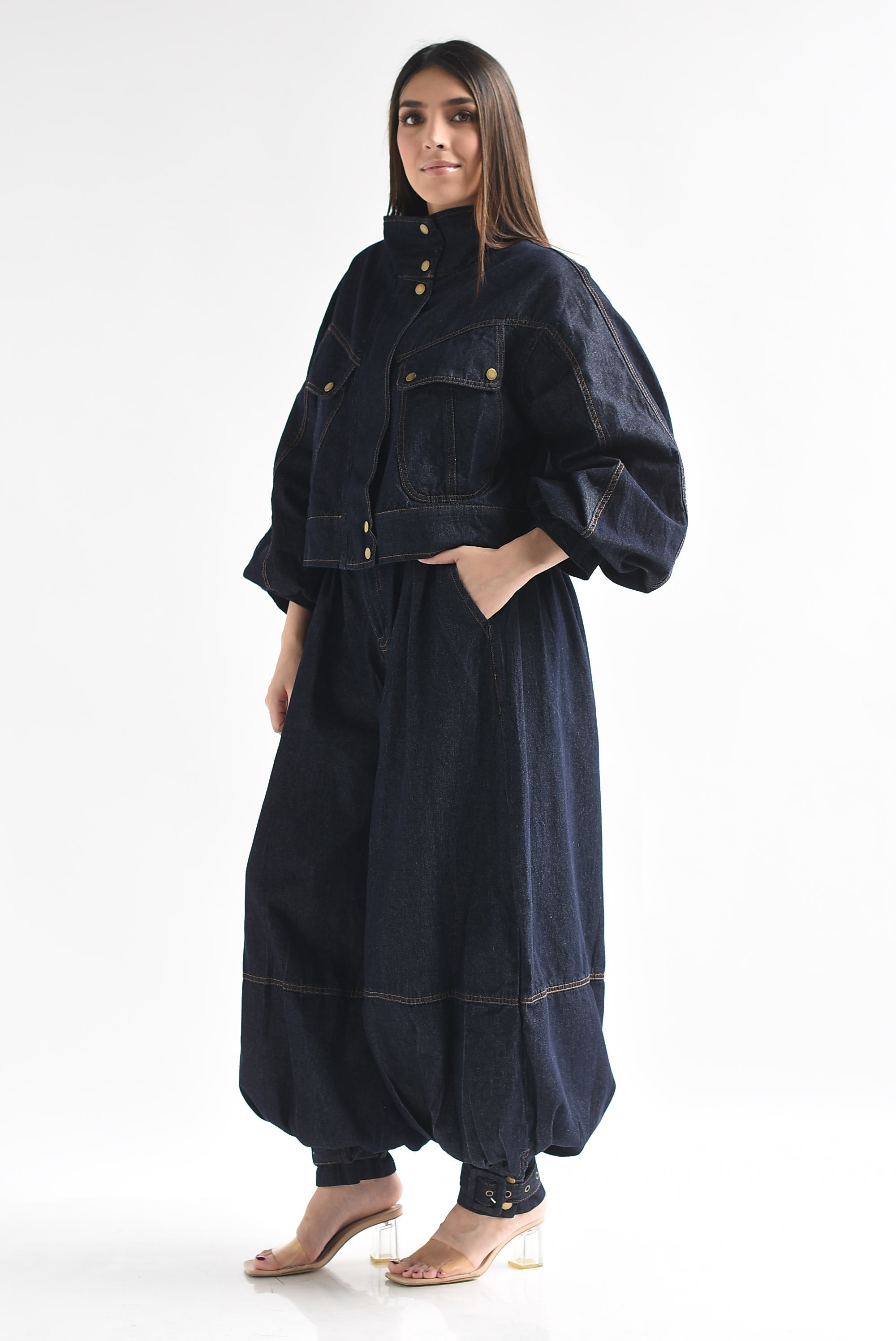 Set Pantalón y Chamarra globo Denim