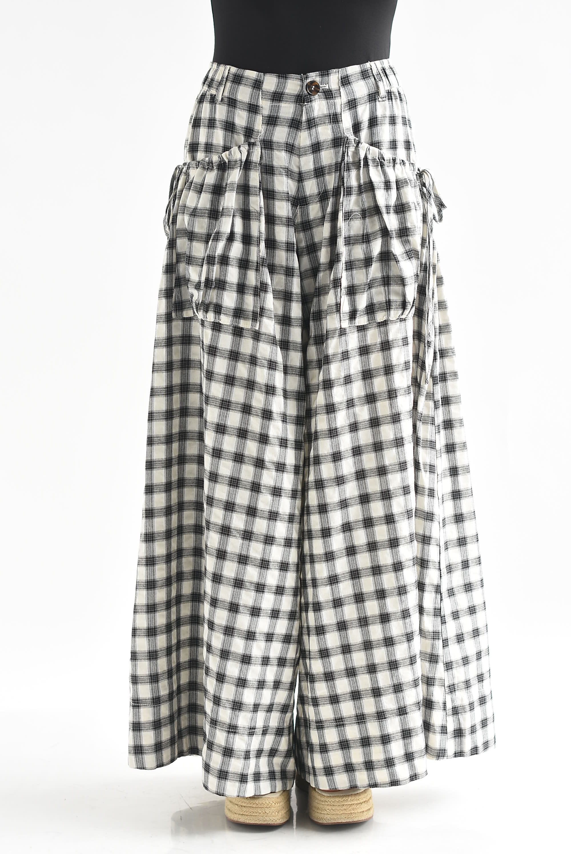 Pantalón pata de elefante cuadros