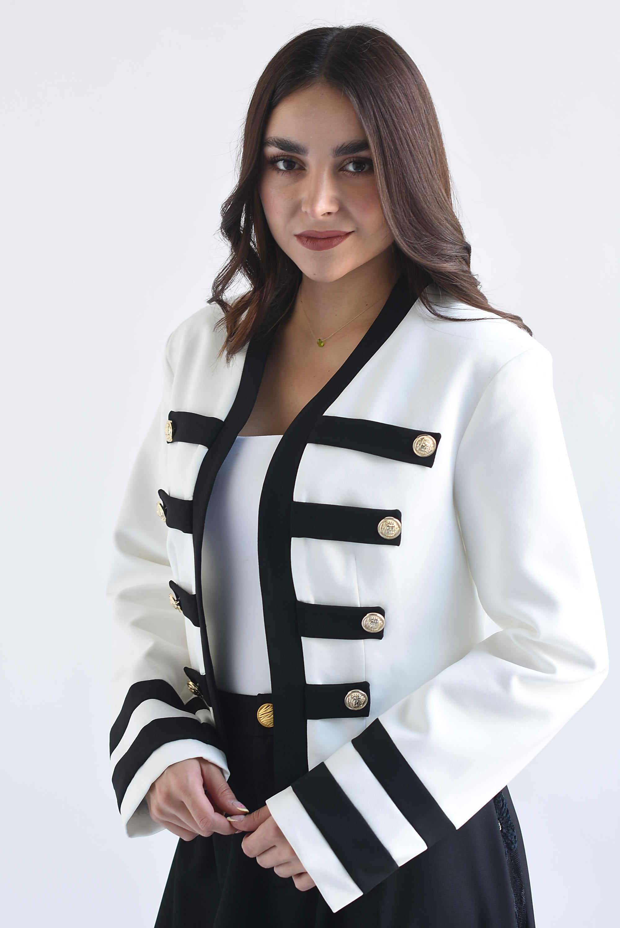 Blazer tipo militar filo negro