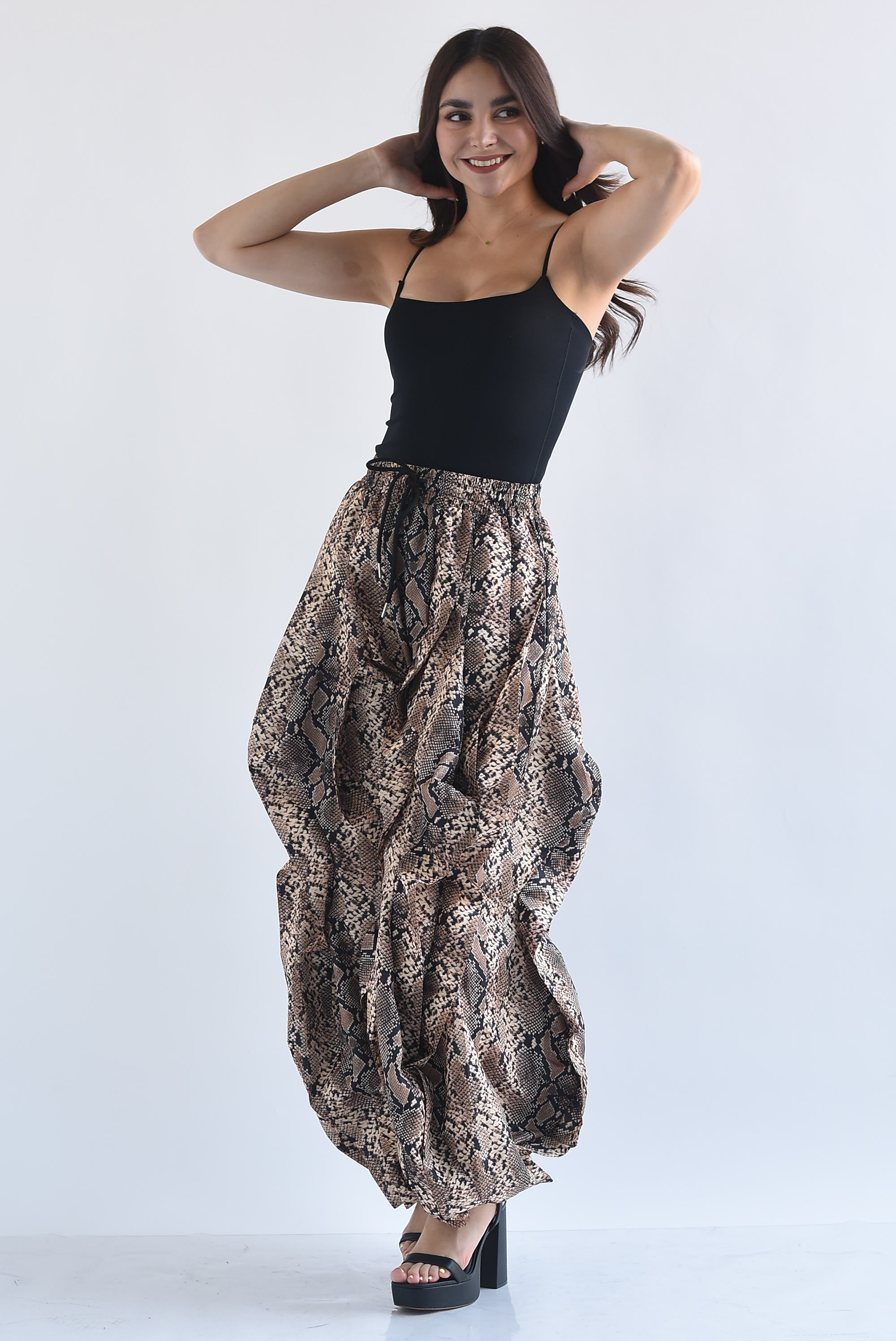 Pantalón Parachute ondas Snake Print