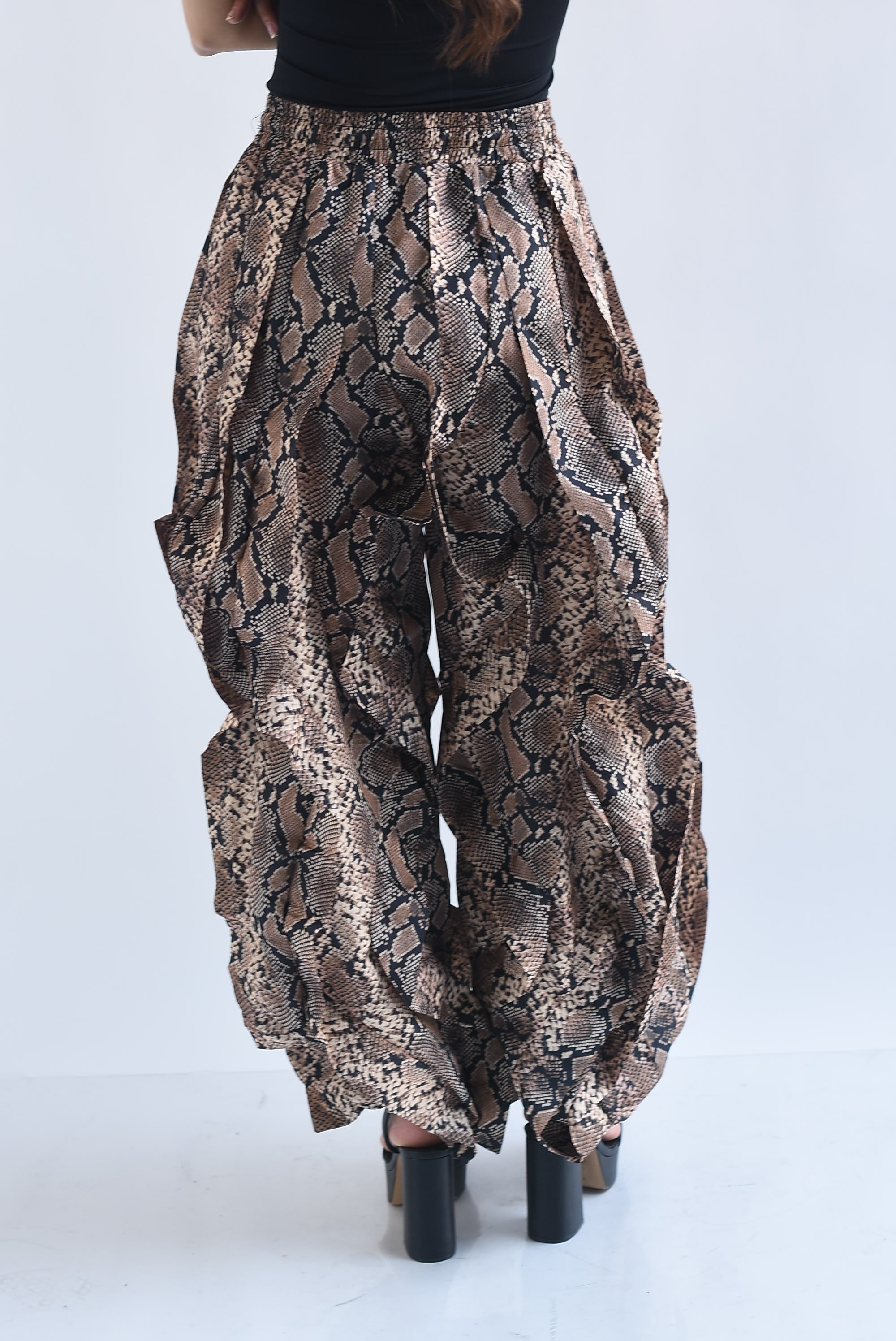 Pantalón Parachute ondas Snake Print
