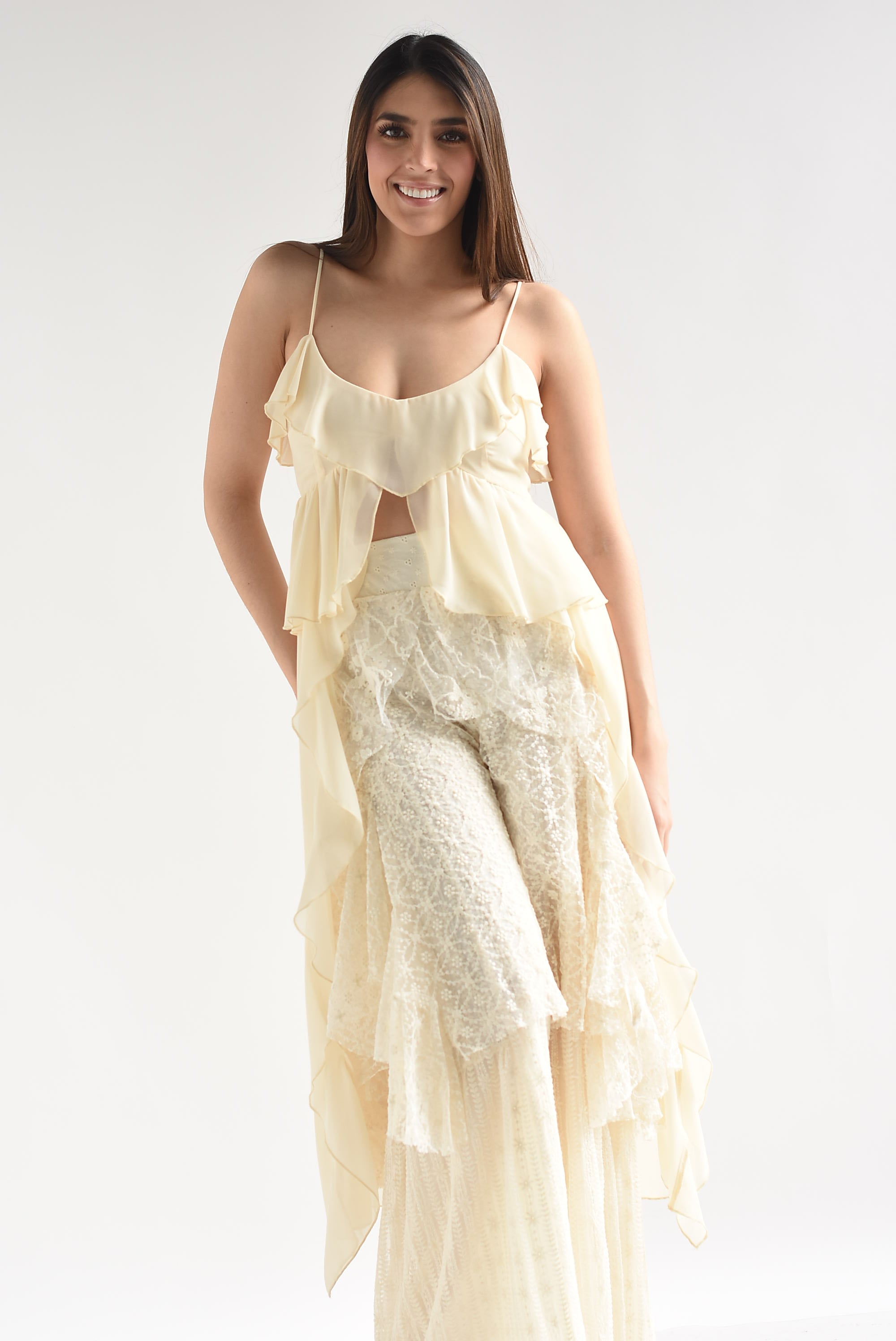 Maxiblusa gasa olanes