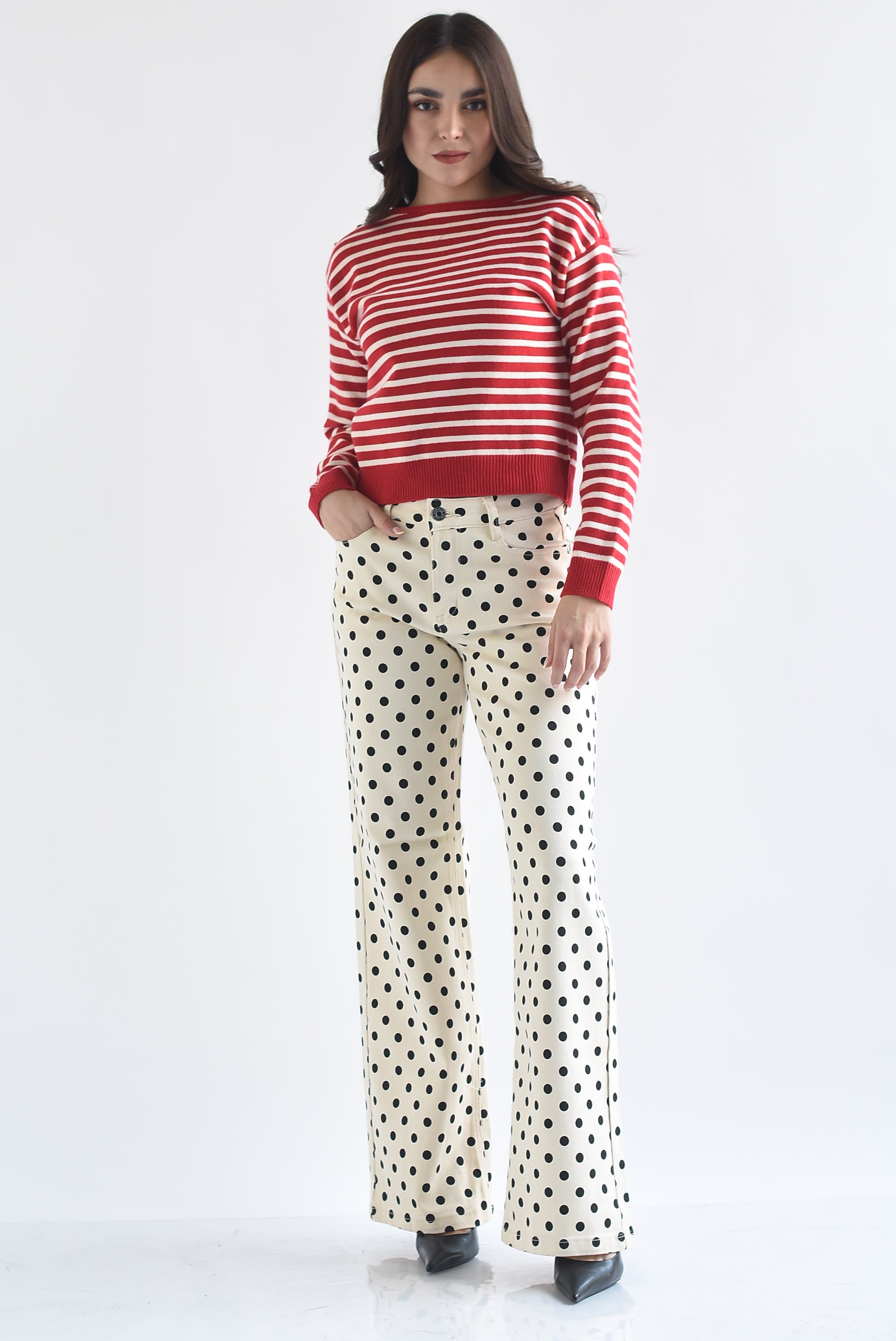 Sweater rayas botones marineros