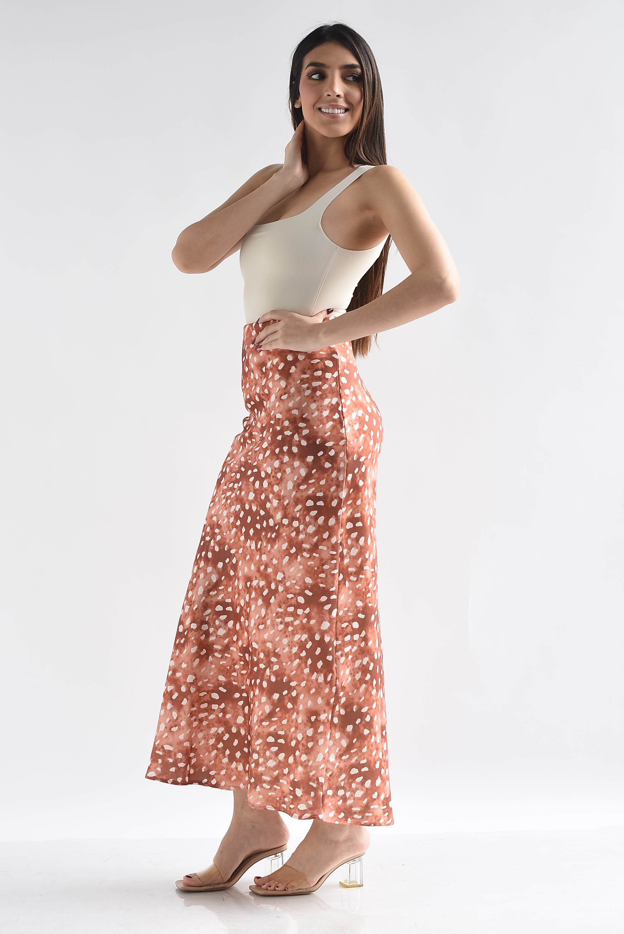 Falda lencera animal print