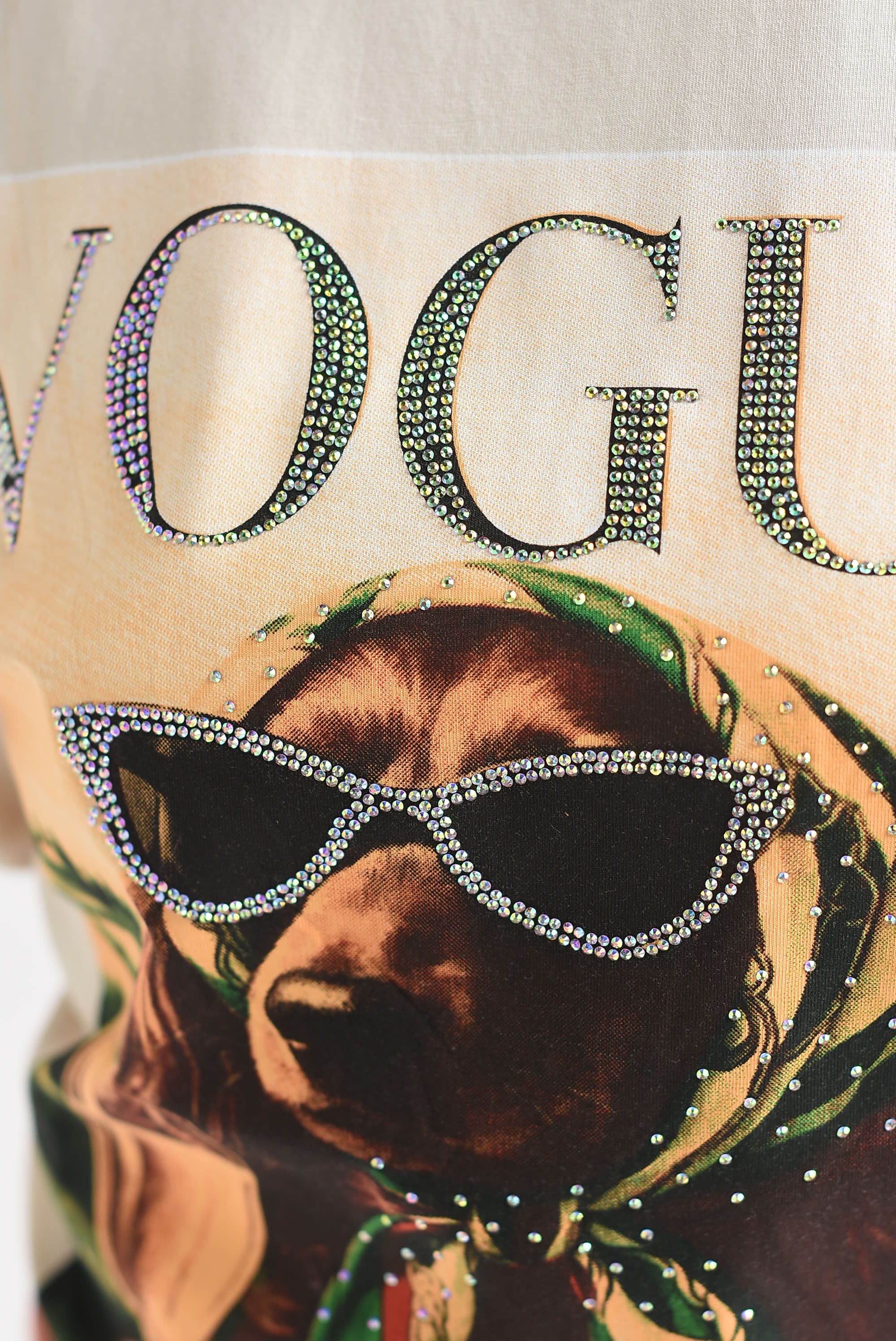T-Shirt VOGUE perro lentes brillos