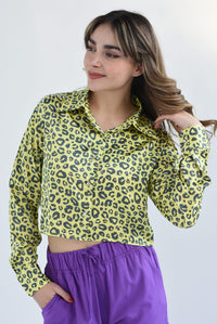 Fashion Styled Blusa animal print Lime