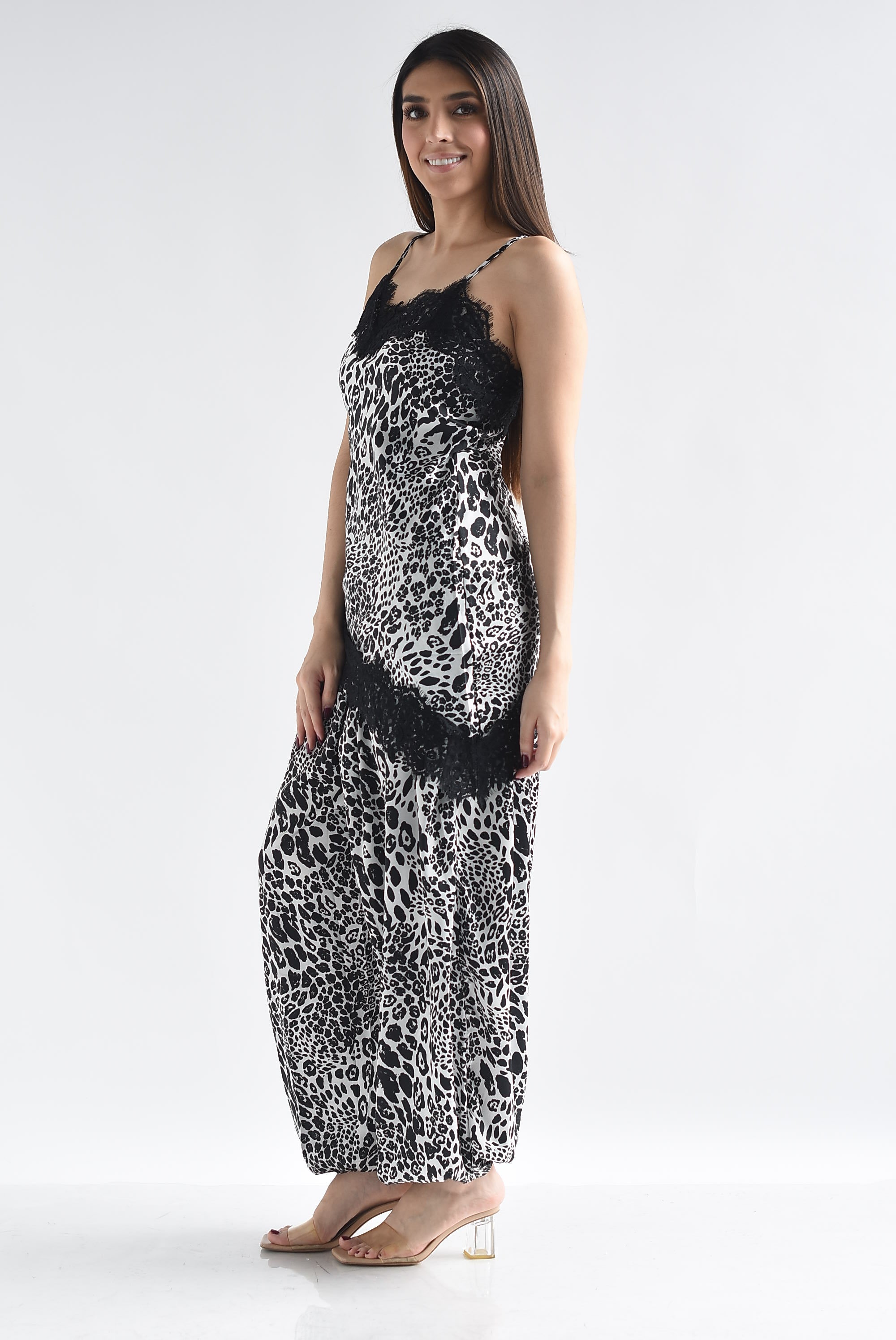 Set Pantalón globo y Top lencero animal print