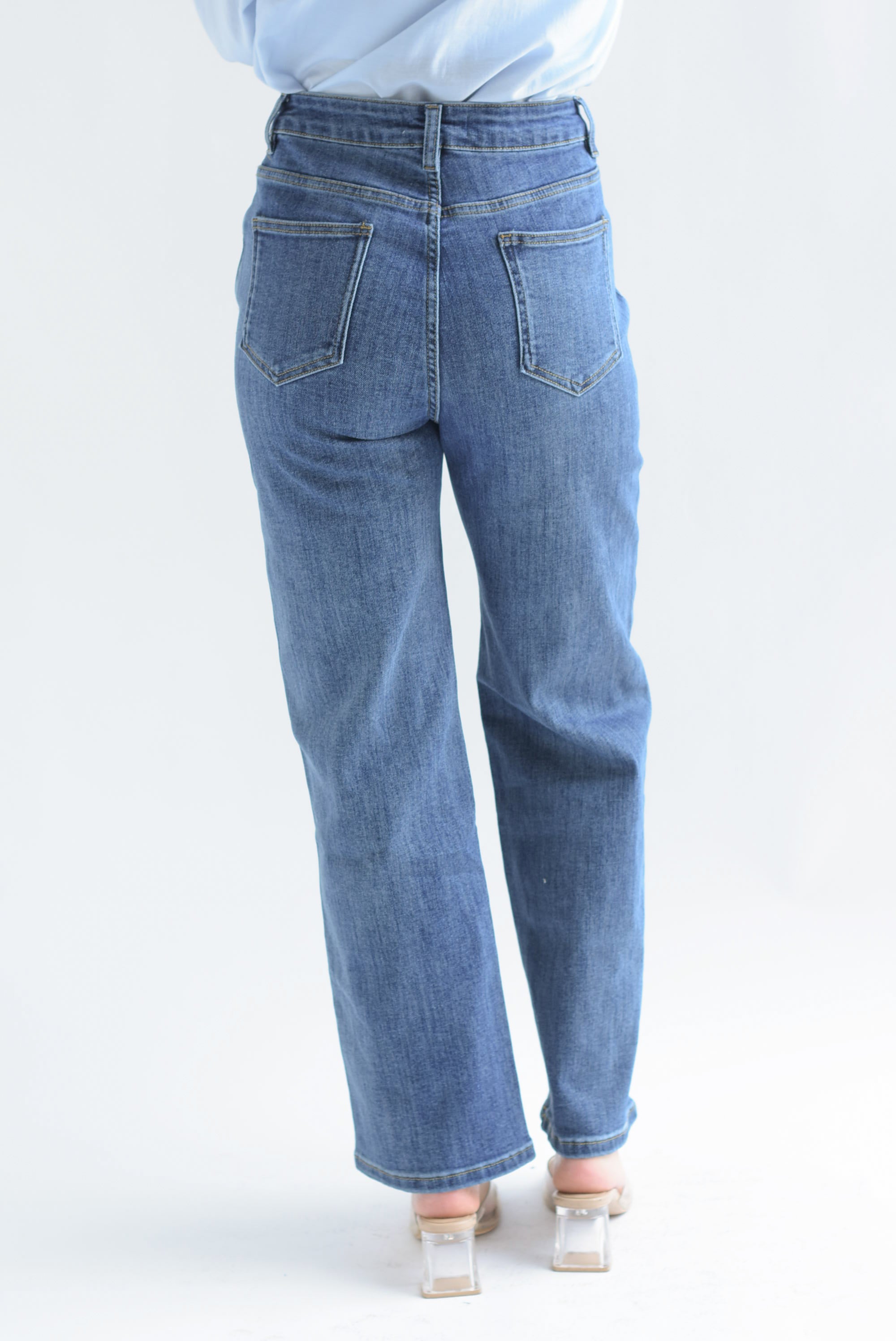 Jeans bordado Paisley Denim Medium