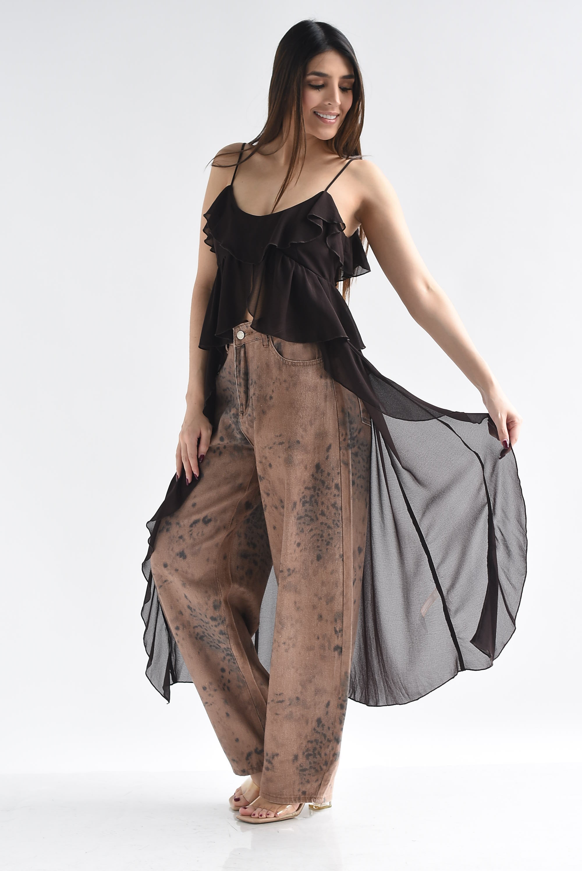 Maxiblusa gasa olanes