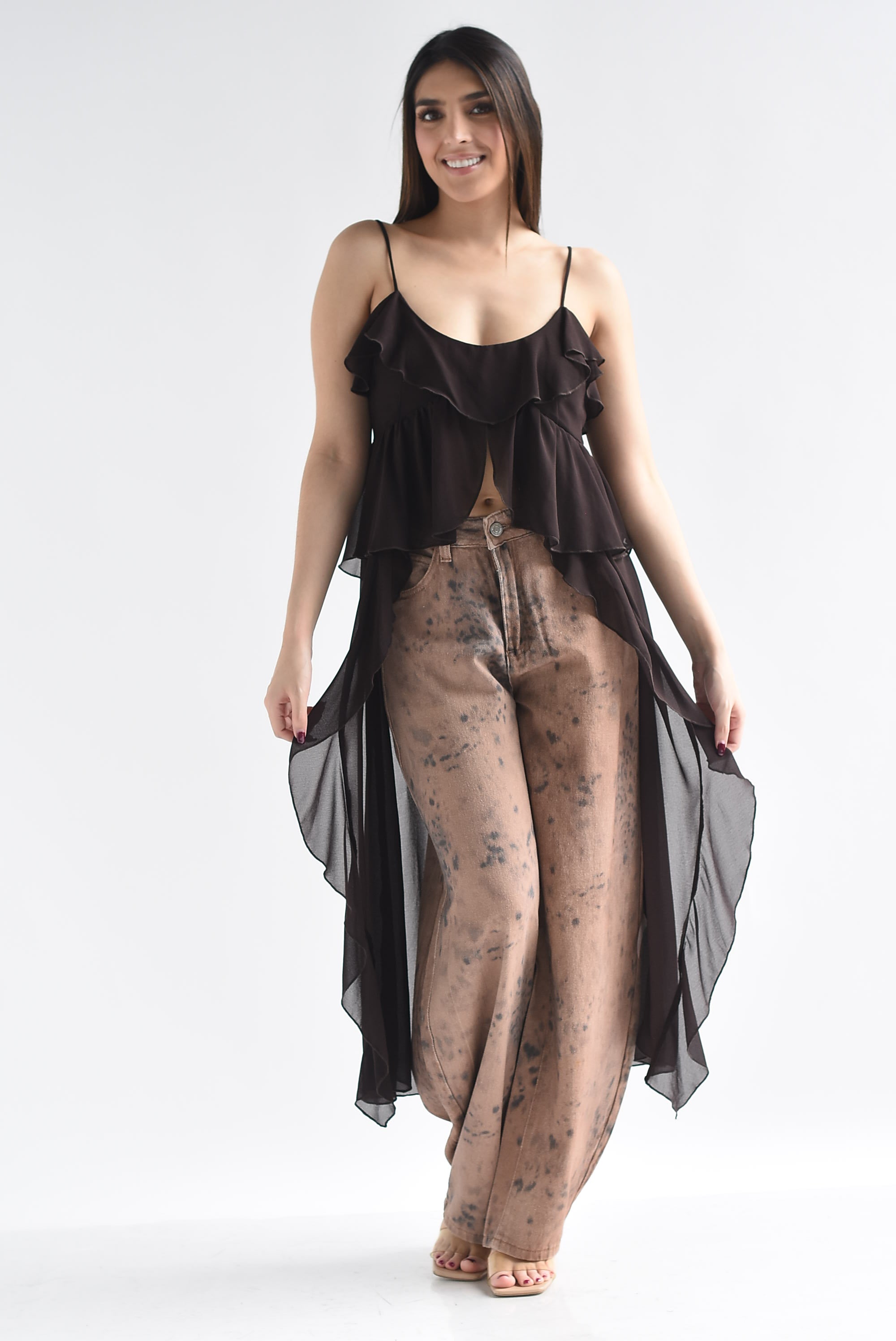 Maxiblusa gasa olanes