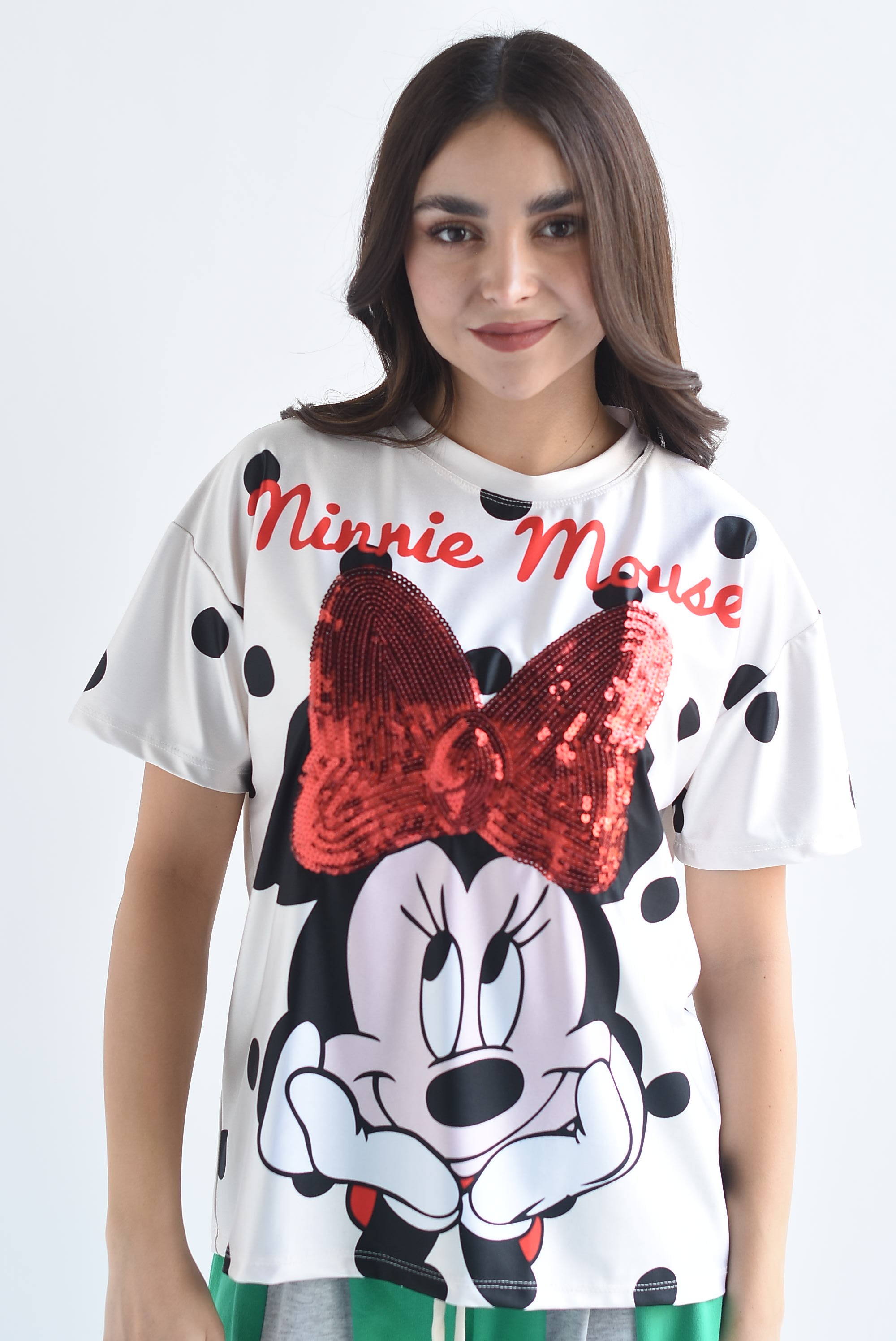 T-shirt MINNIE polka dots lentejuela