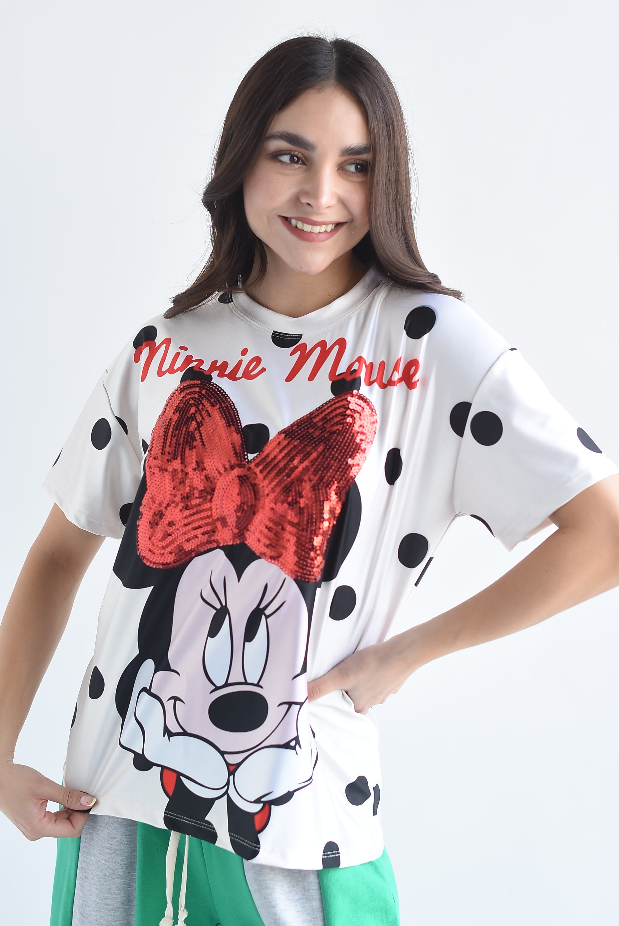T-shirt MINNIE polka dots lentejuela