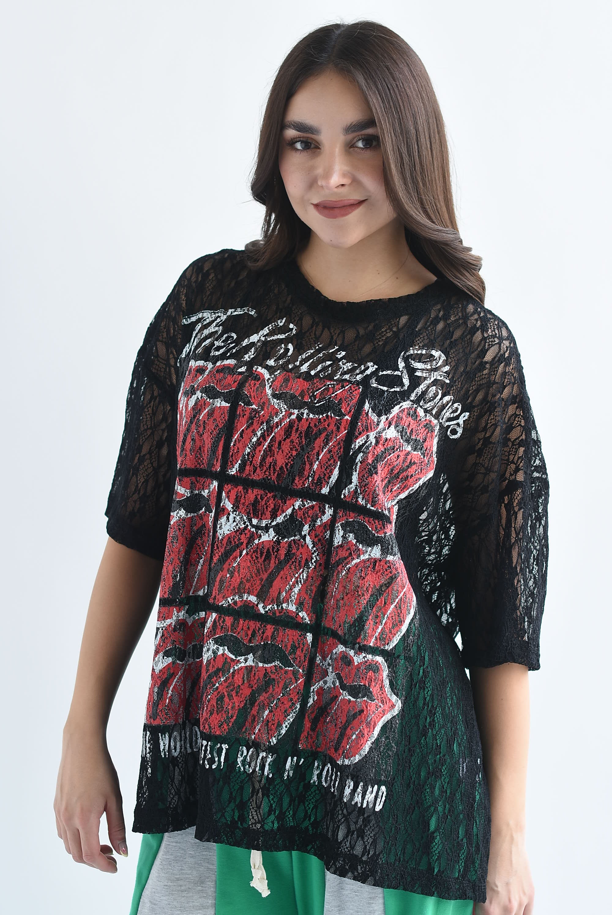 T-Shirt encaje Rolling Stones mosaicos