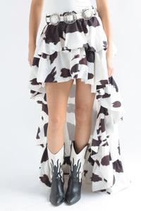 Fashion Styled Falda asimétrica olanes Cow