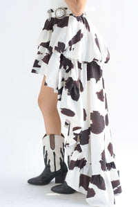 Fashion Styled Falda asimétrica olanes Cow