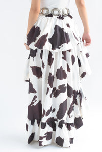 Fashion Styled Falda asimétrica olanes Cow