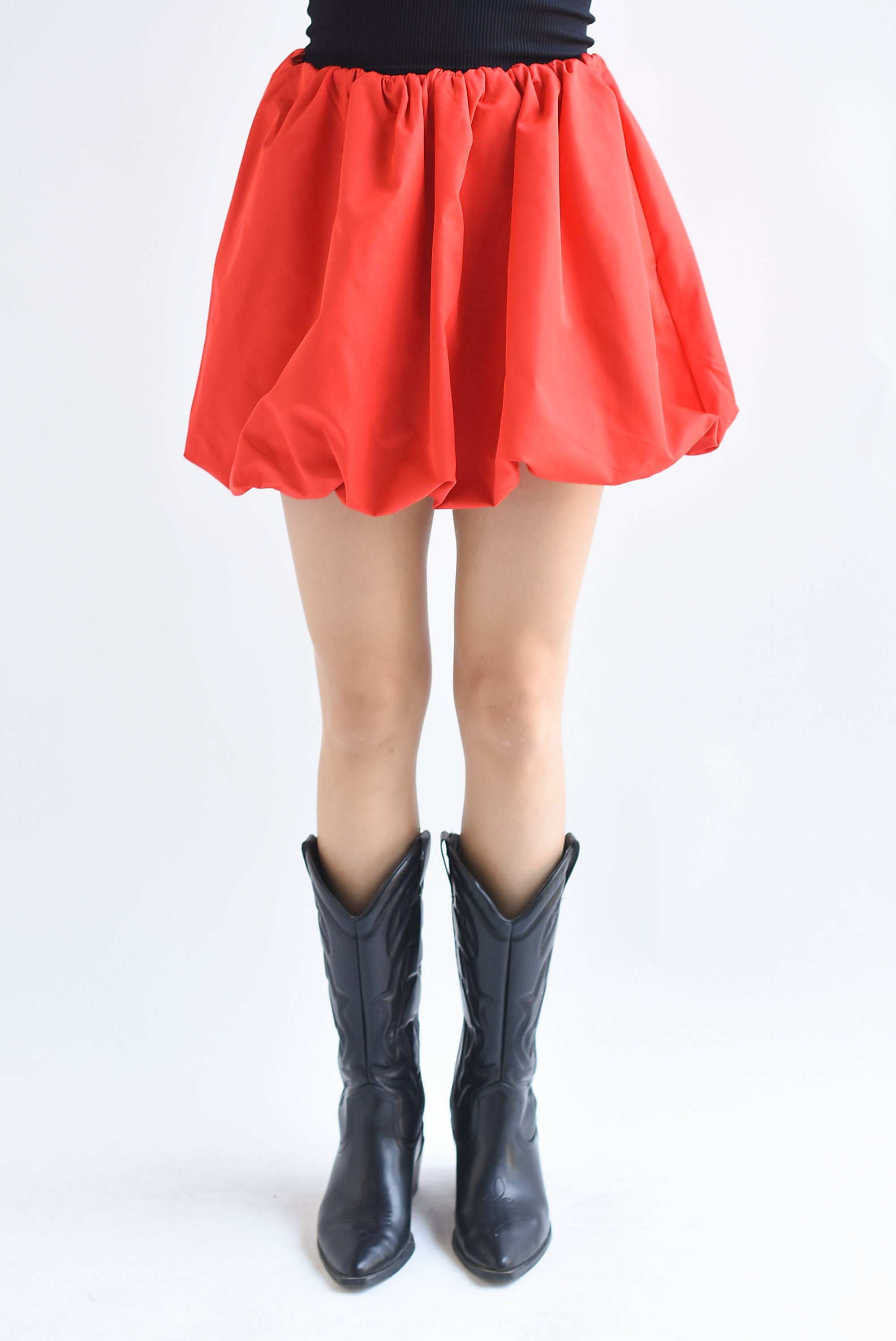Falda mini globo Roja