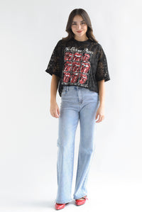 Fashion Styled Jeans lluvia brillos Denim Light