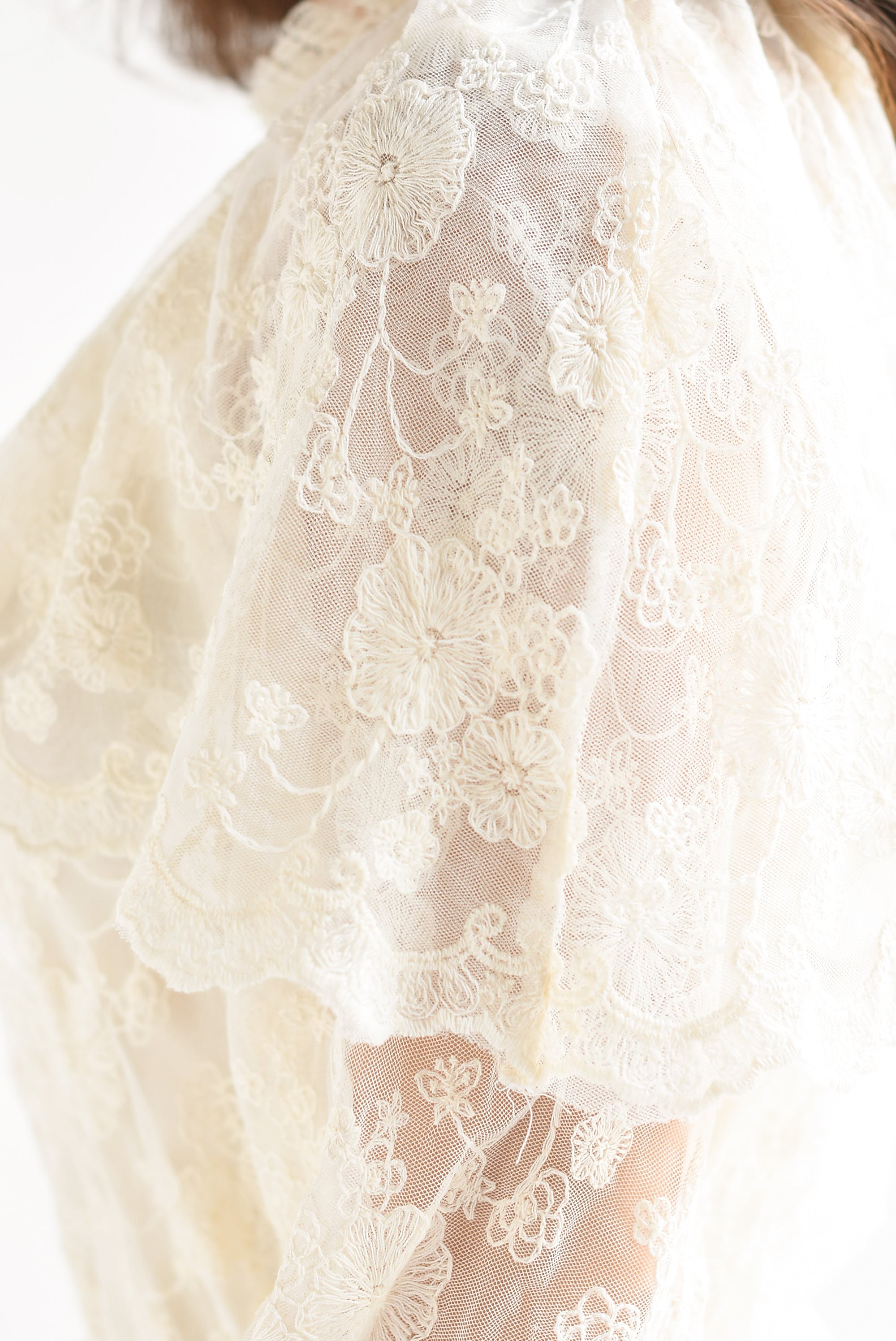 Blusa olán encaje Ivory