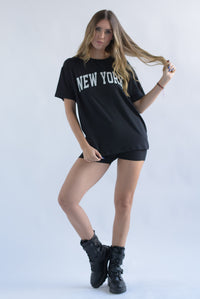 Fashion Styled Set Short y T-Shirt NEW YORK Negro