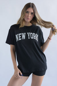 Fashion Styled Set Short y T-Shirt NEW YORK Negro