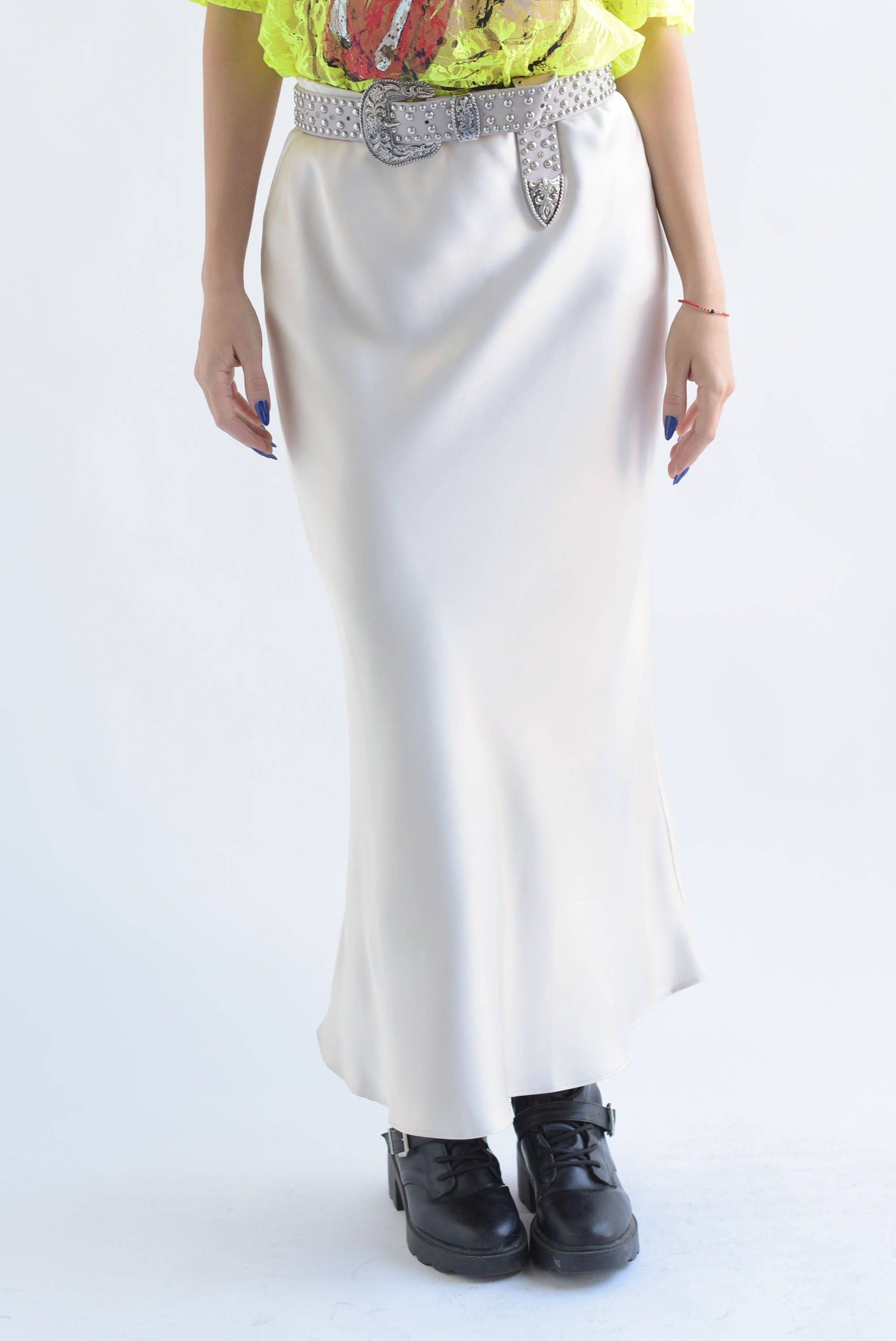 Falda larga lencera Ivory