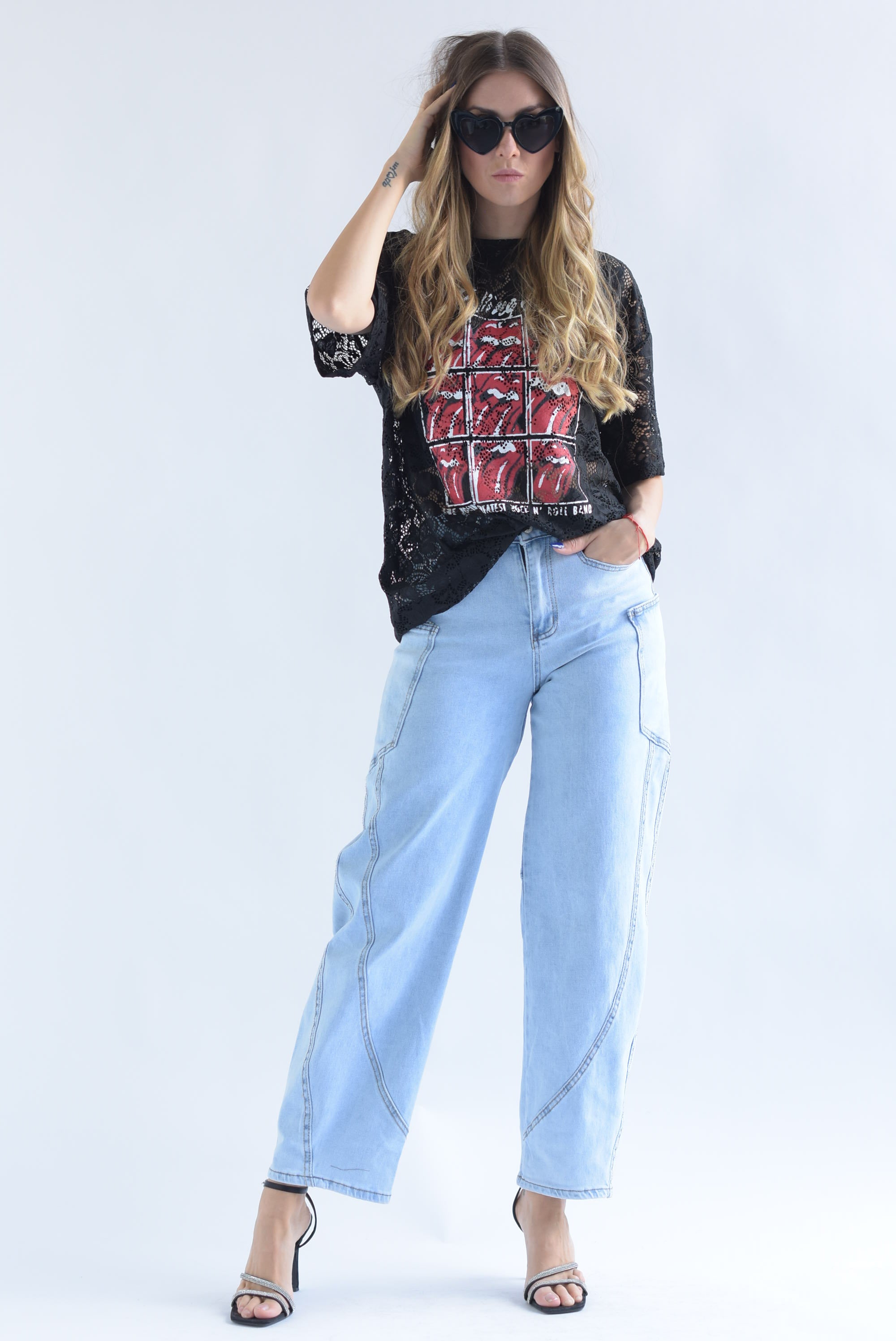 Jeans barrel cargo Denim Light