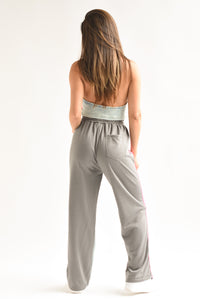 Fashion Styled Set Pantalón y Top Denim track Rosa