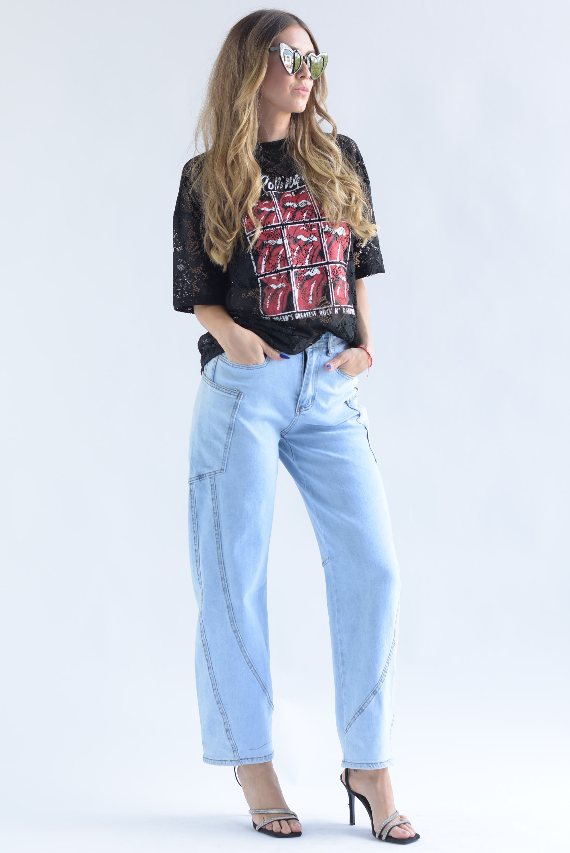 Jeans barrel cargo Denim Light