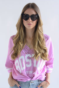 Fashion Styled Jersey encaje BOSTON Rosa