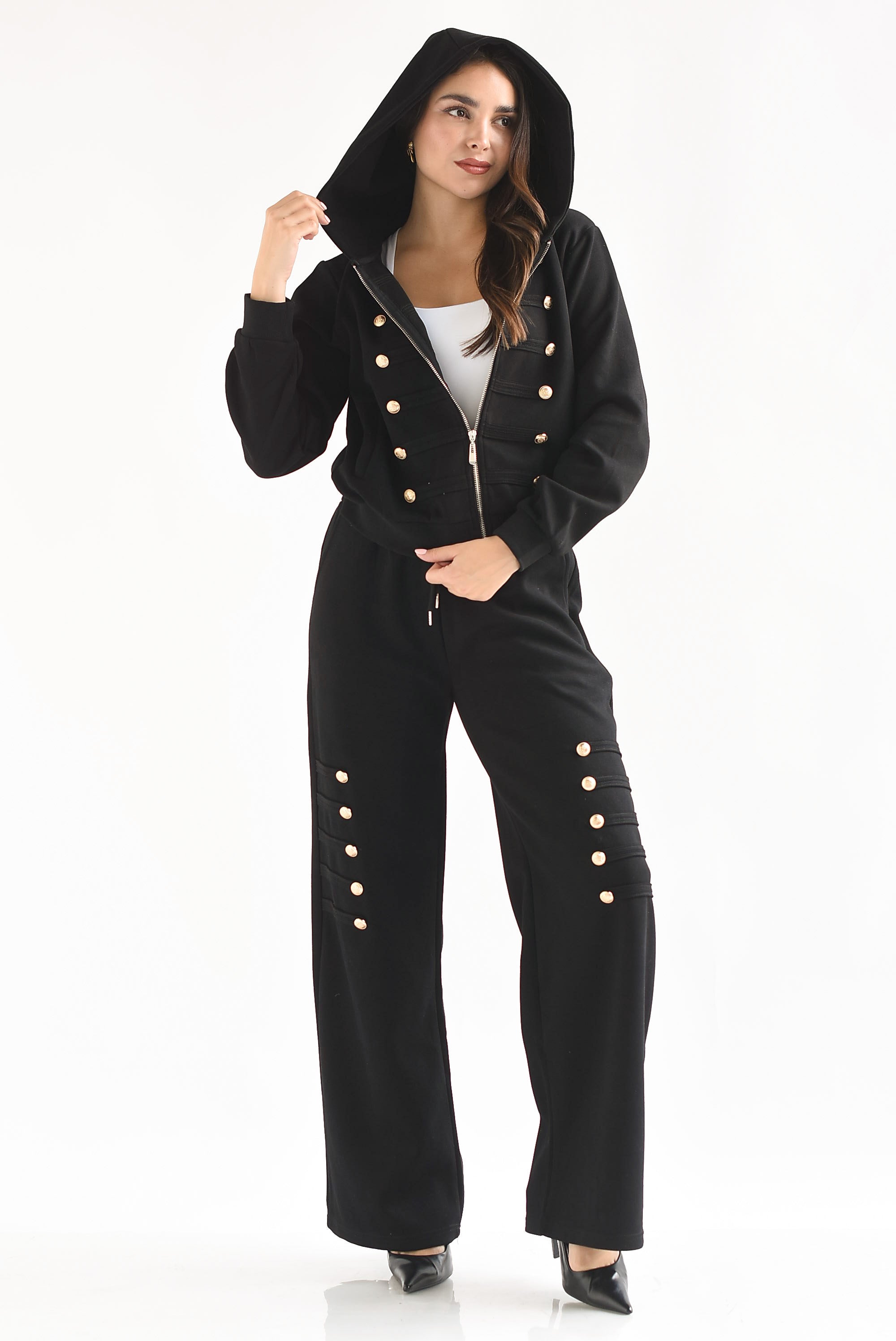 Set Pantalón y Chamarra hoodie militar