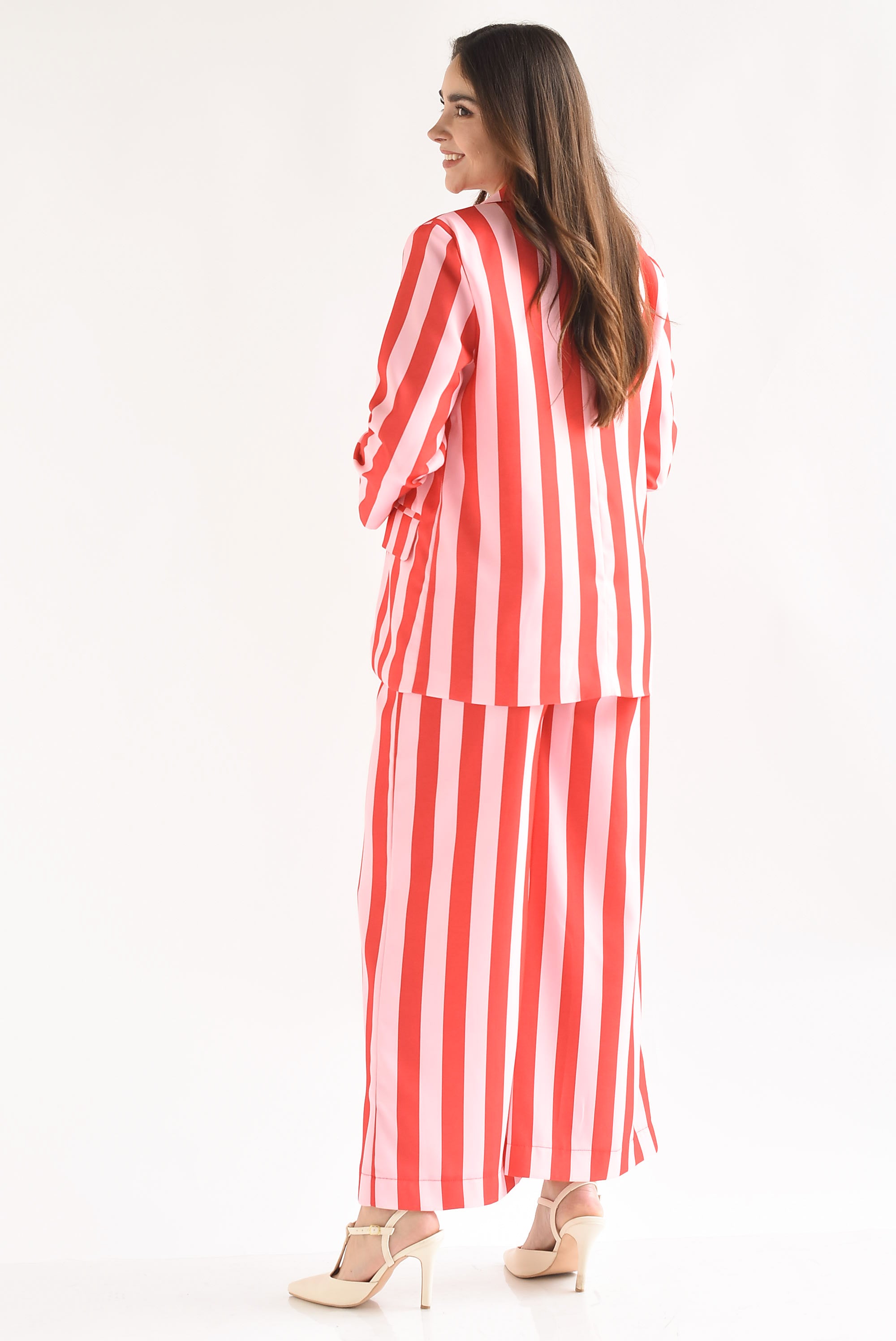 Set Pantalón y Blazer rayas bitono