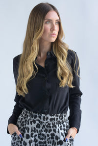 Fashion Styled Camisa de vestir Negra