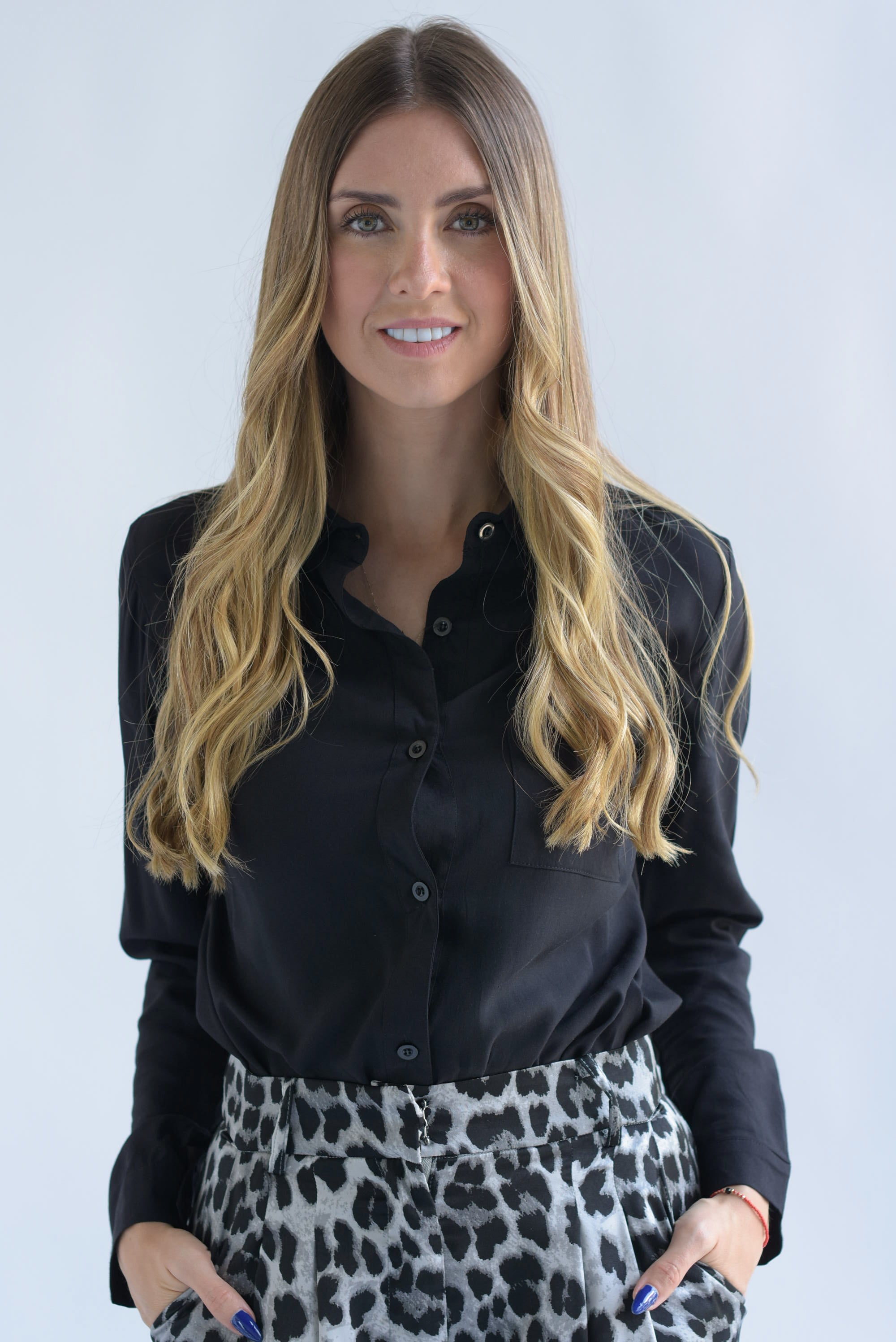 Camisa de vestir Negra