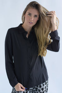 Fashion Styled Camisa de vestir Negra