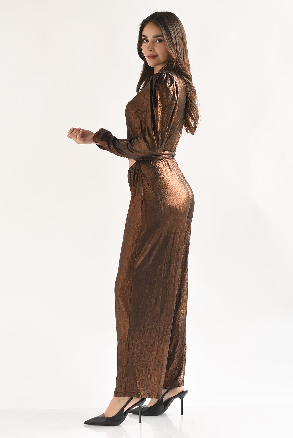 Jumpsuit metalizado cobre