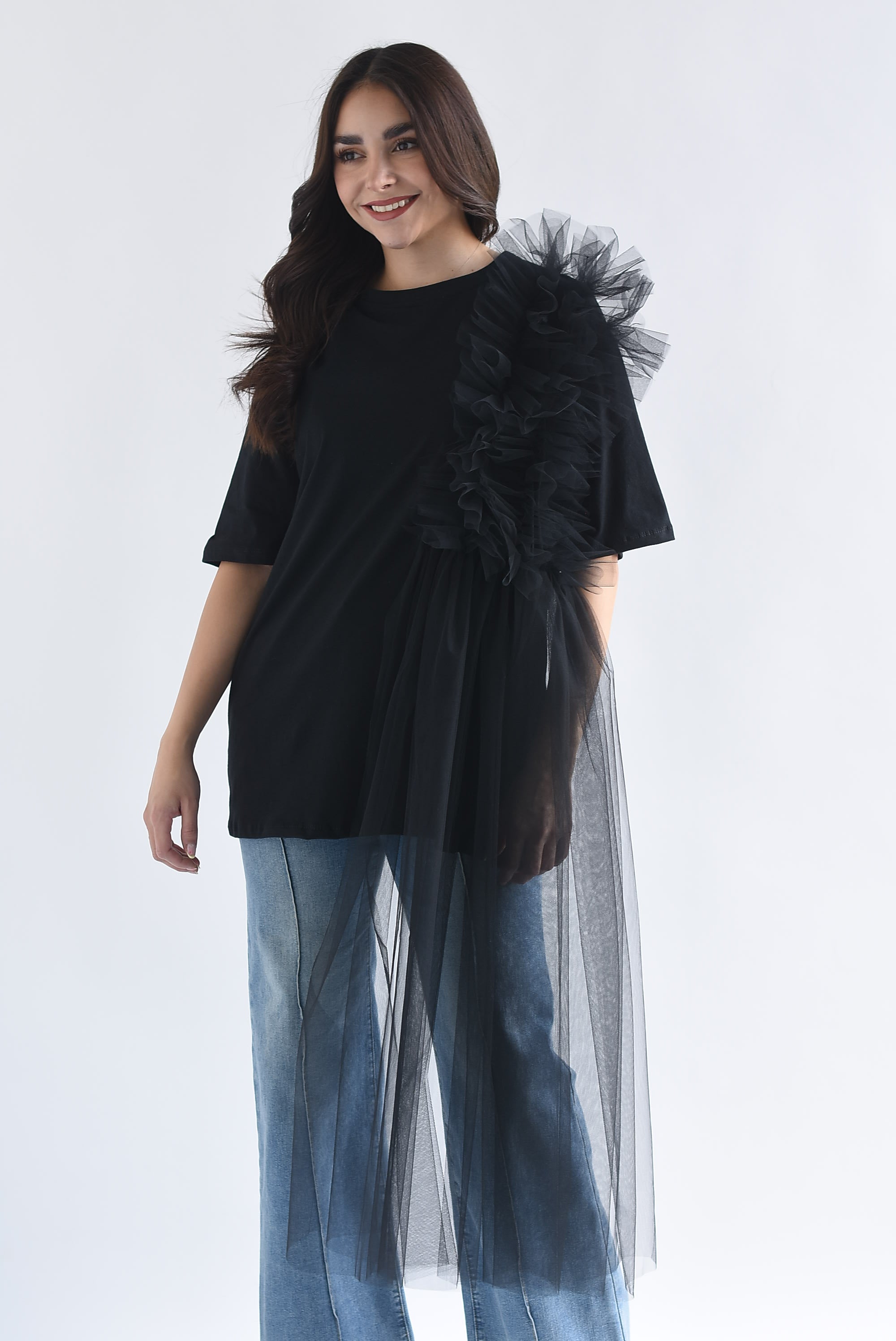 T-Shirt olán y cauda tulle