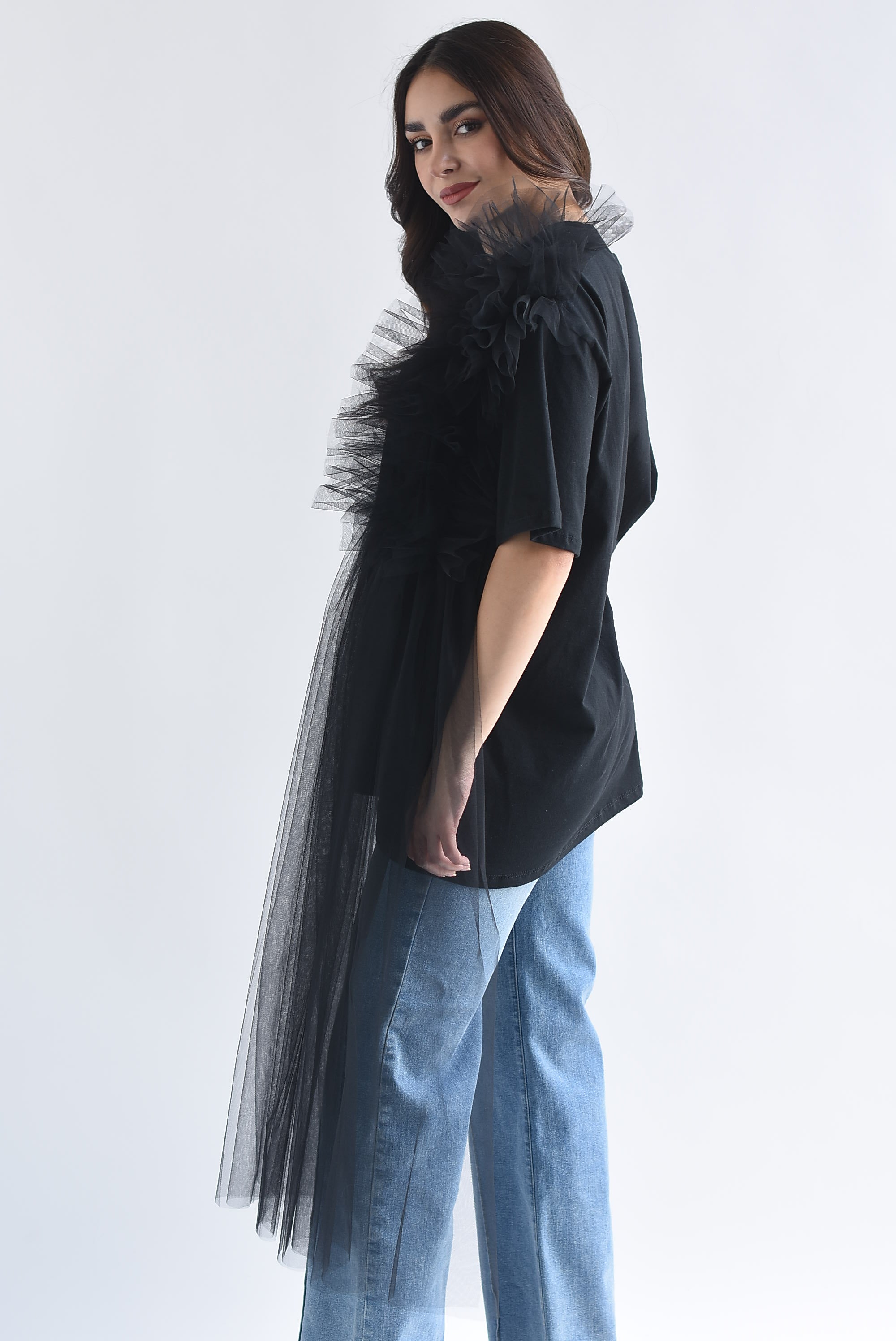 T-Shirt olán y cauda tulle