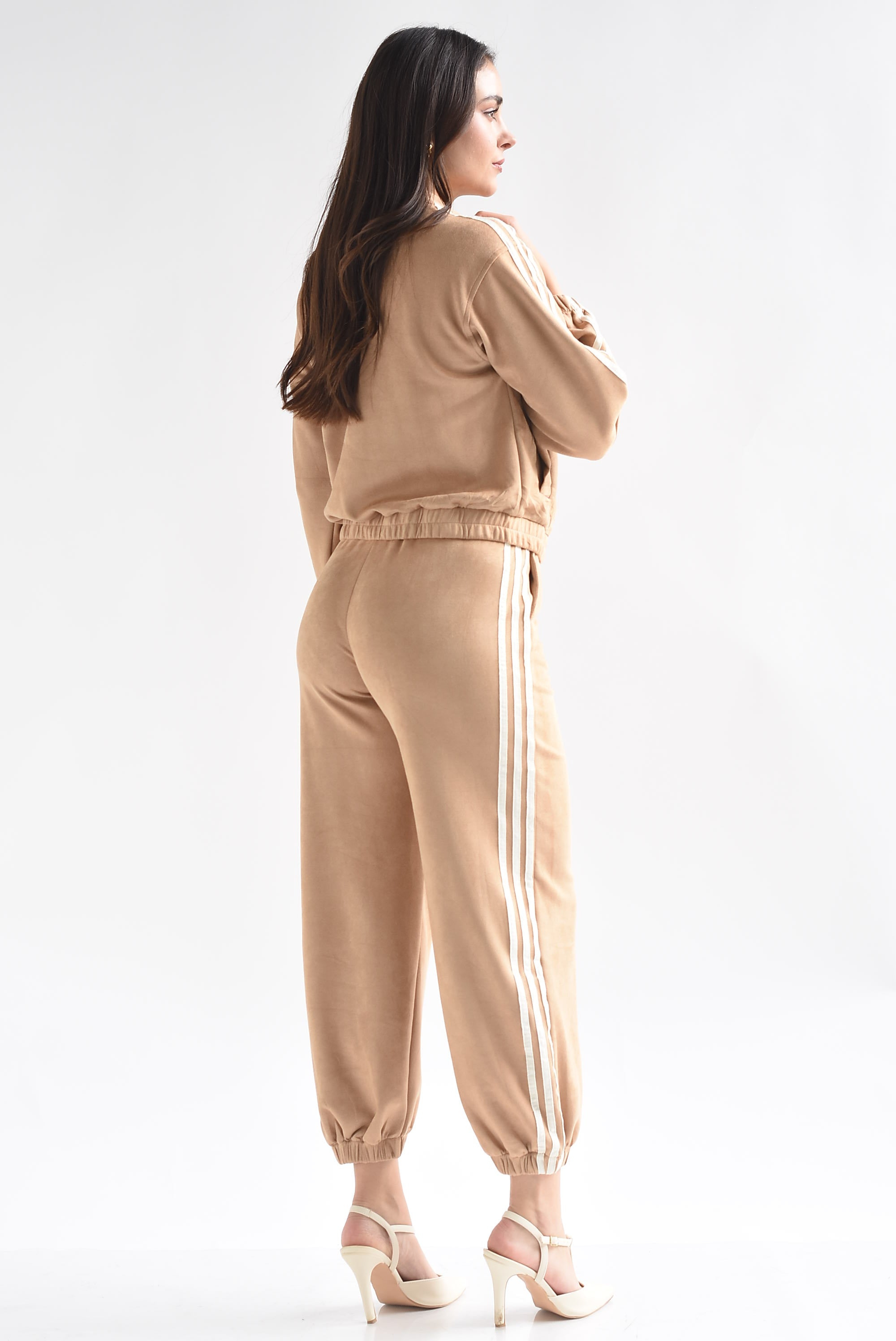 Set Pantalón y Chamarra lazos chinese track suede