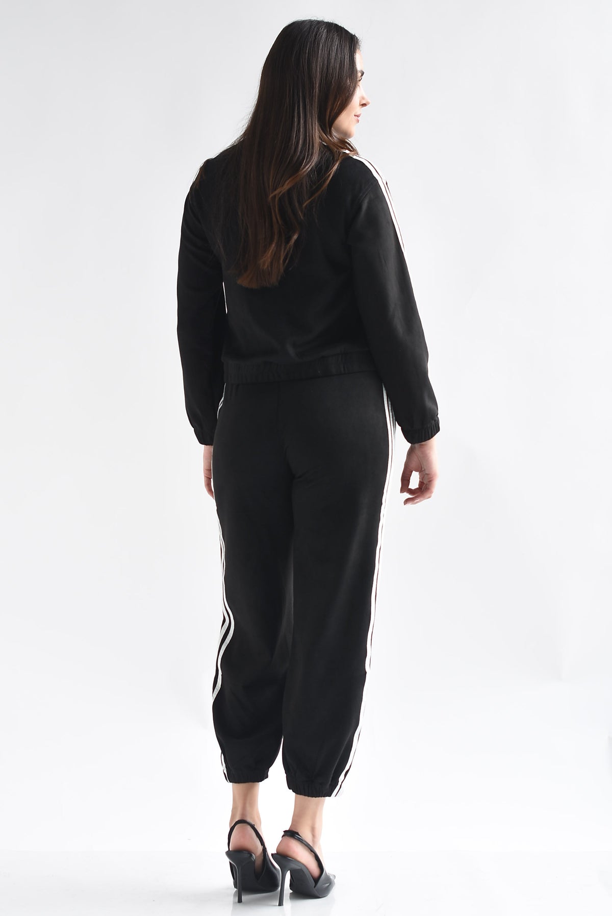 Set Pantalón y Chamarra lazos chinese track suede