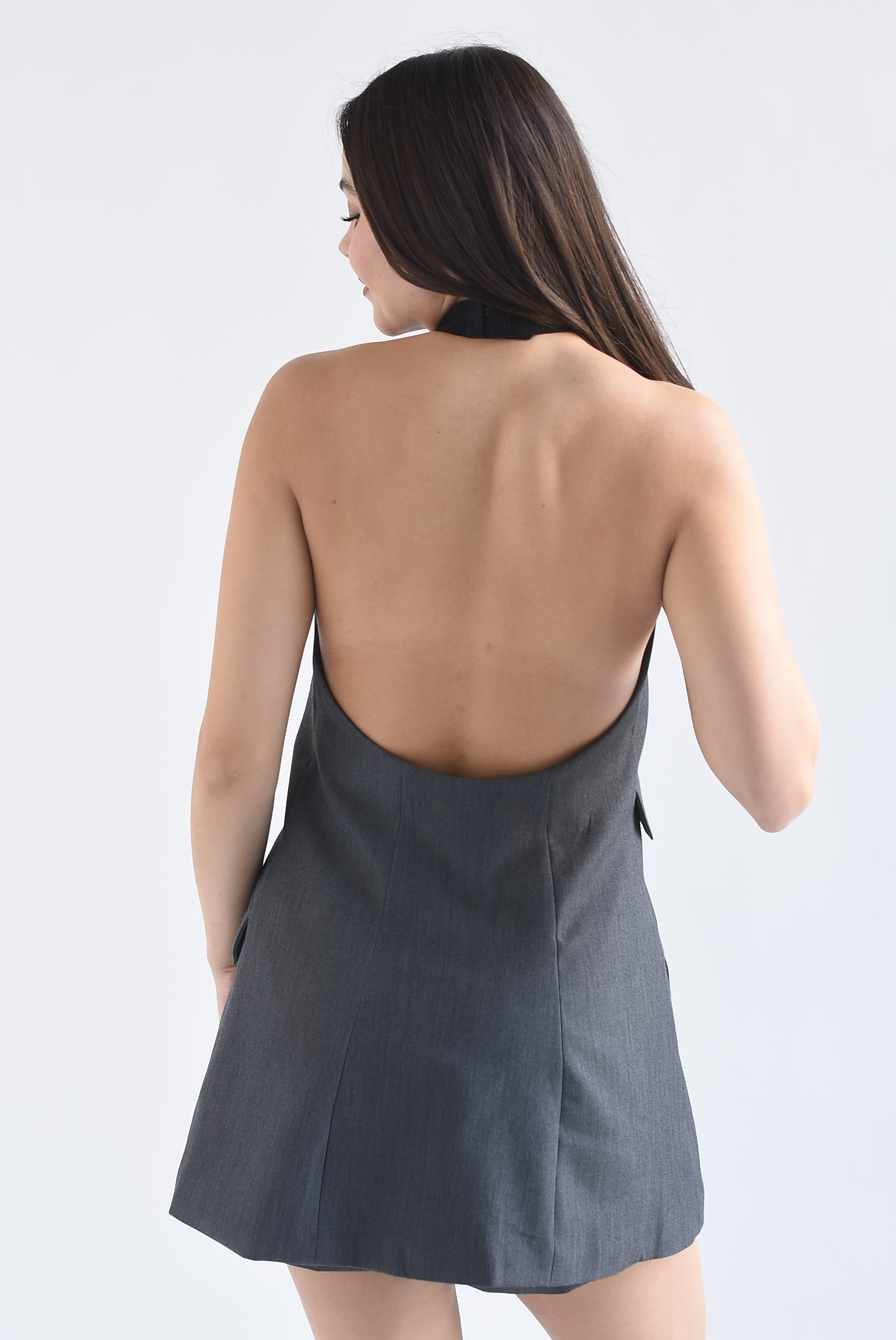 Set Short y Chaleco vestido halter