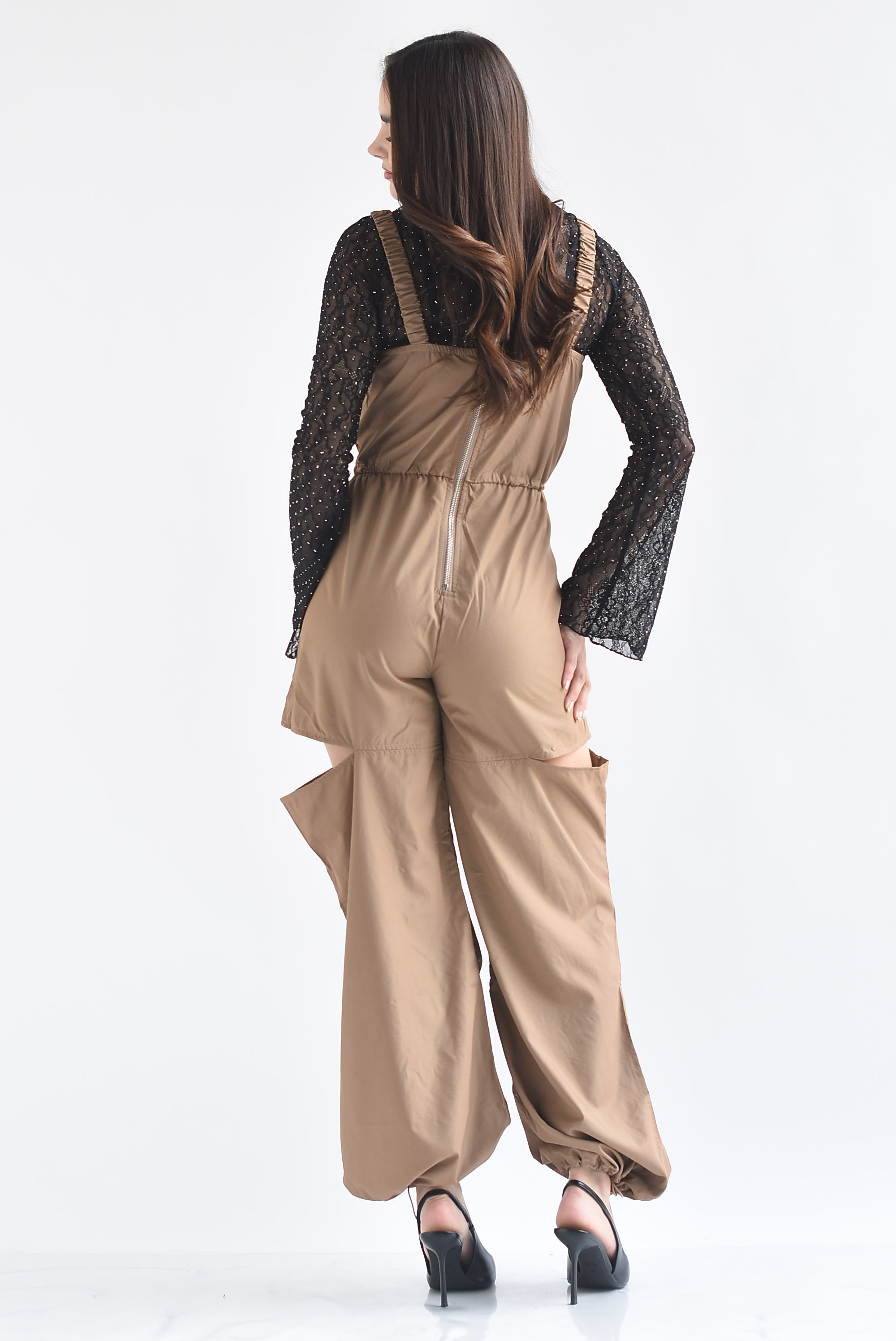 Overol nylon cut-out pierna