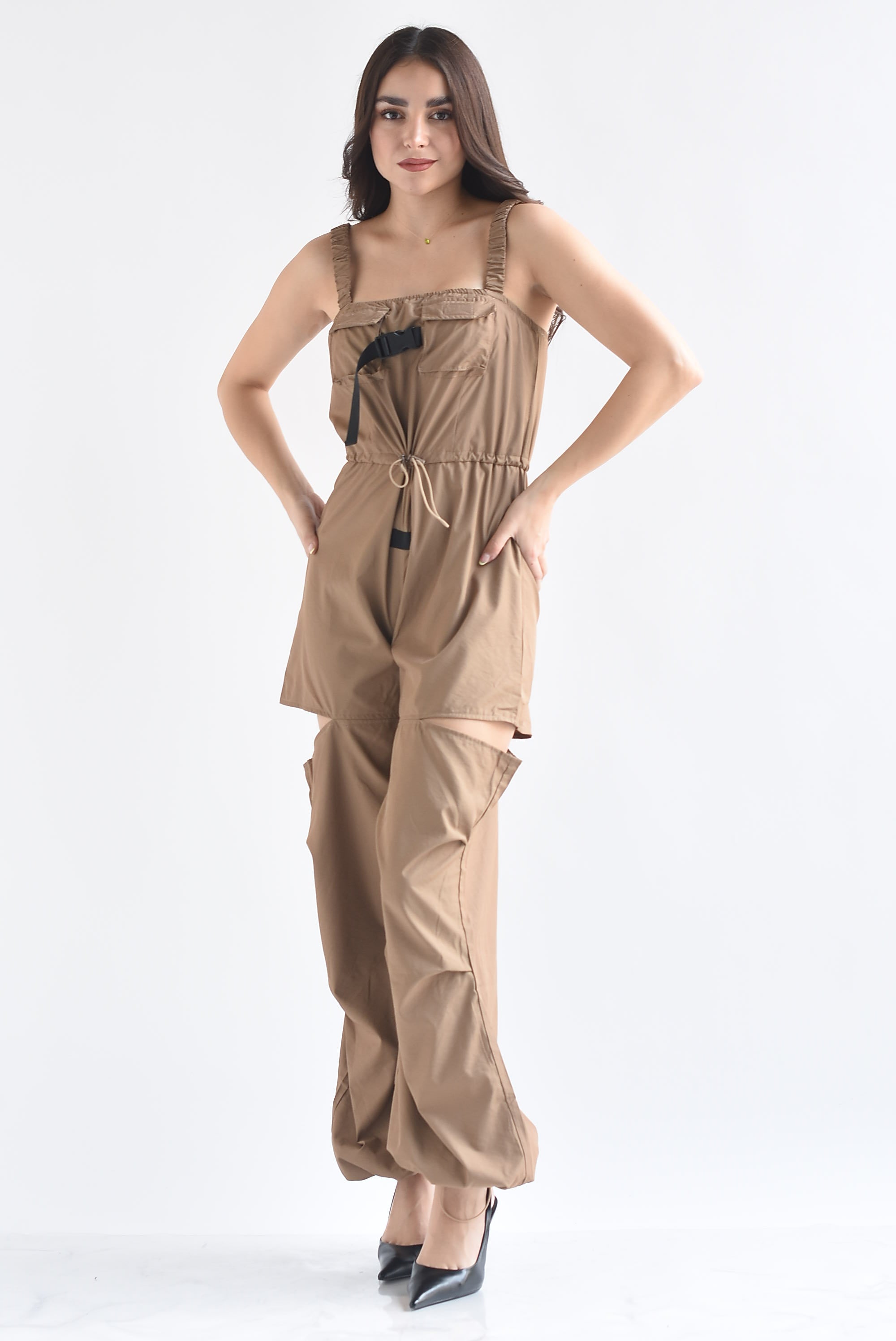 Overol nylon cut-out pierna