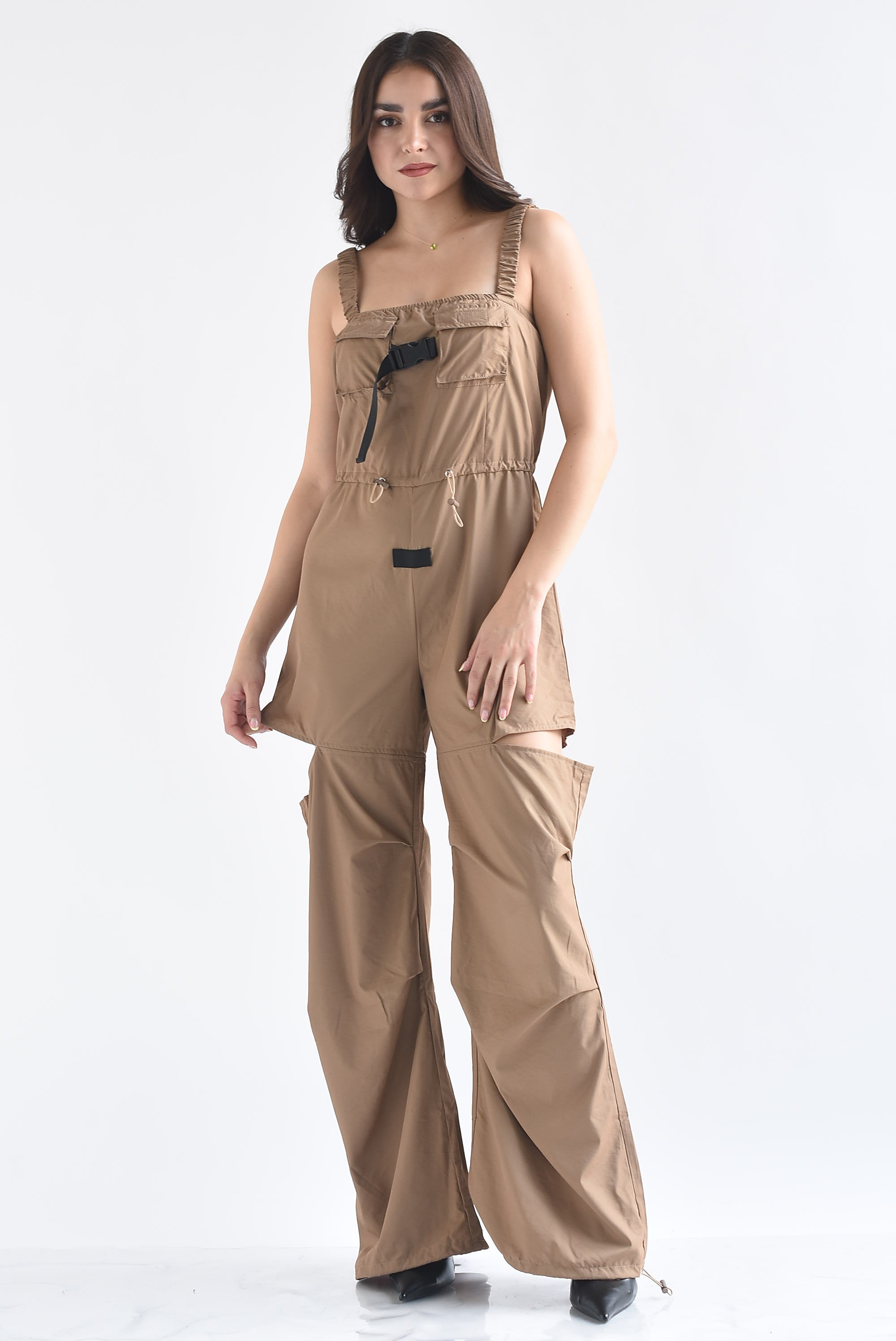 Overol nylon cut-out pierna