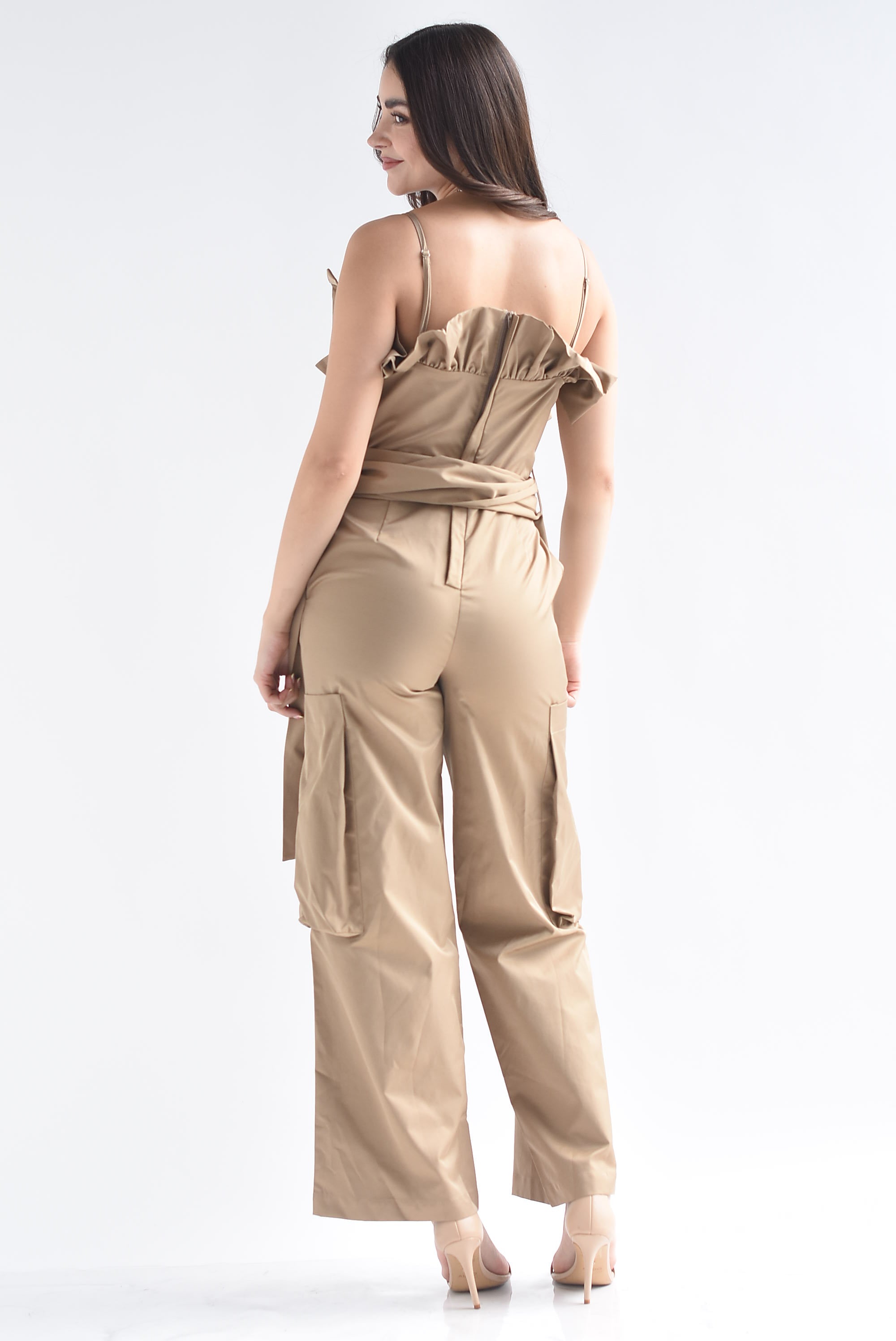 Jumpsuit asimétrico gabardina