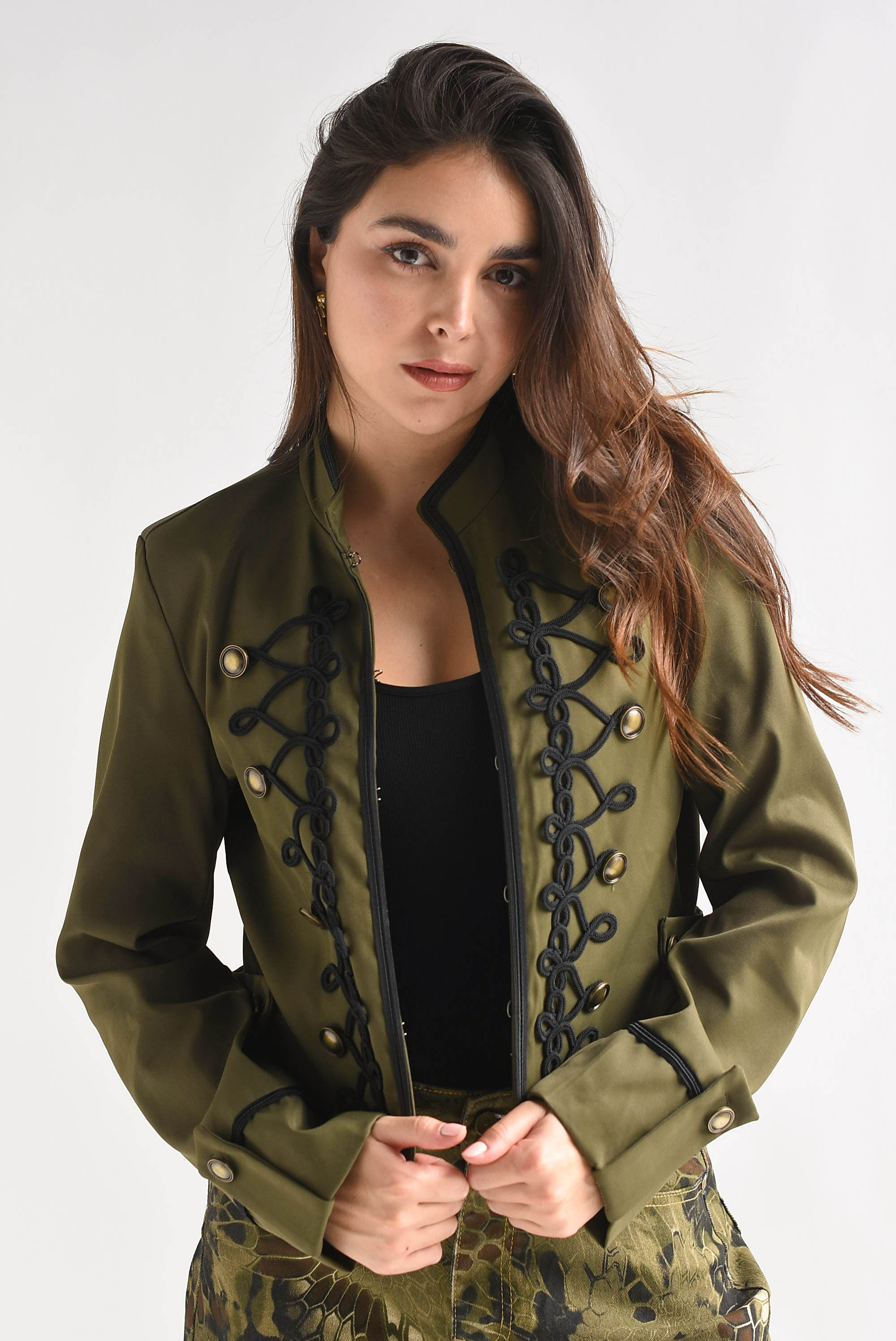 Blazer gabardina militar