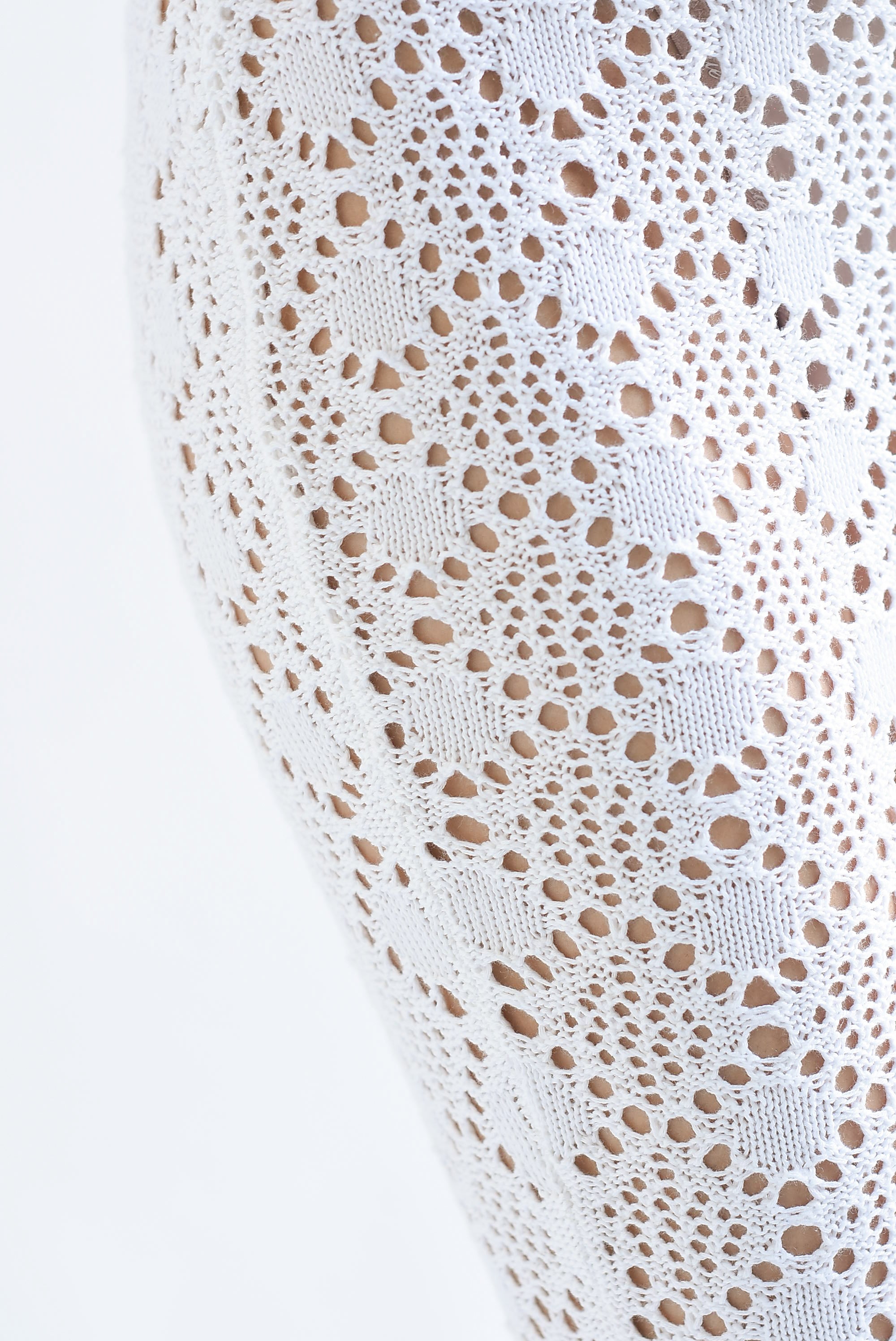 Falda larga sirena crochet Blanco